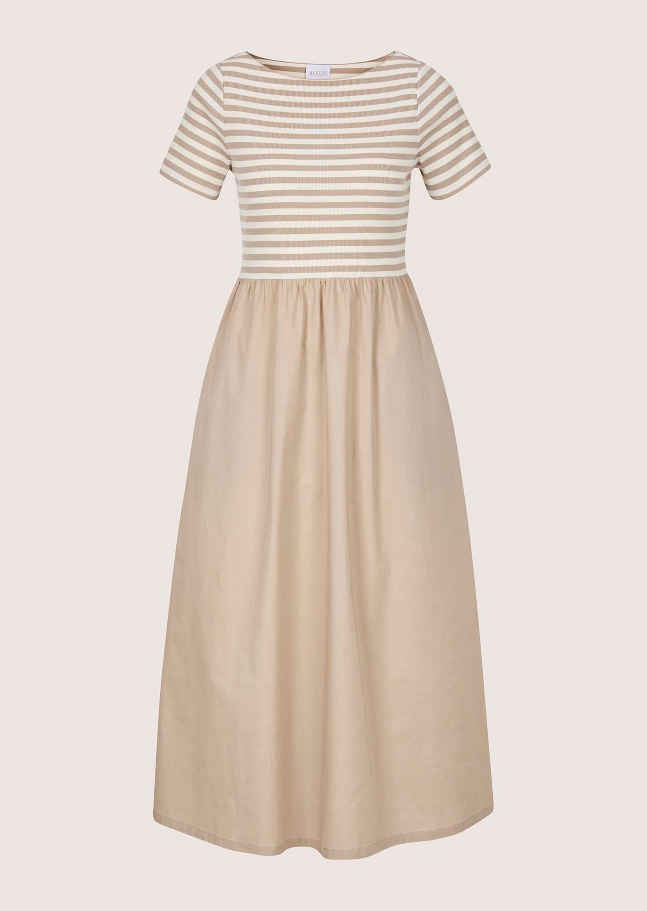MADELEINE Midikleid "Jerseykleid Baumwollkleid mit Streifendetails" Nahttas günstig online kaufen