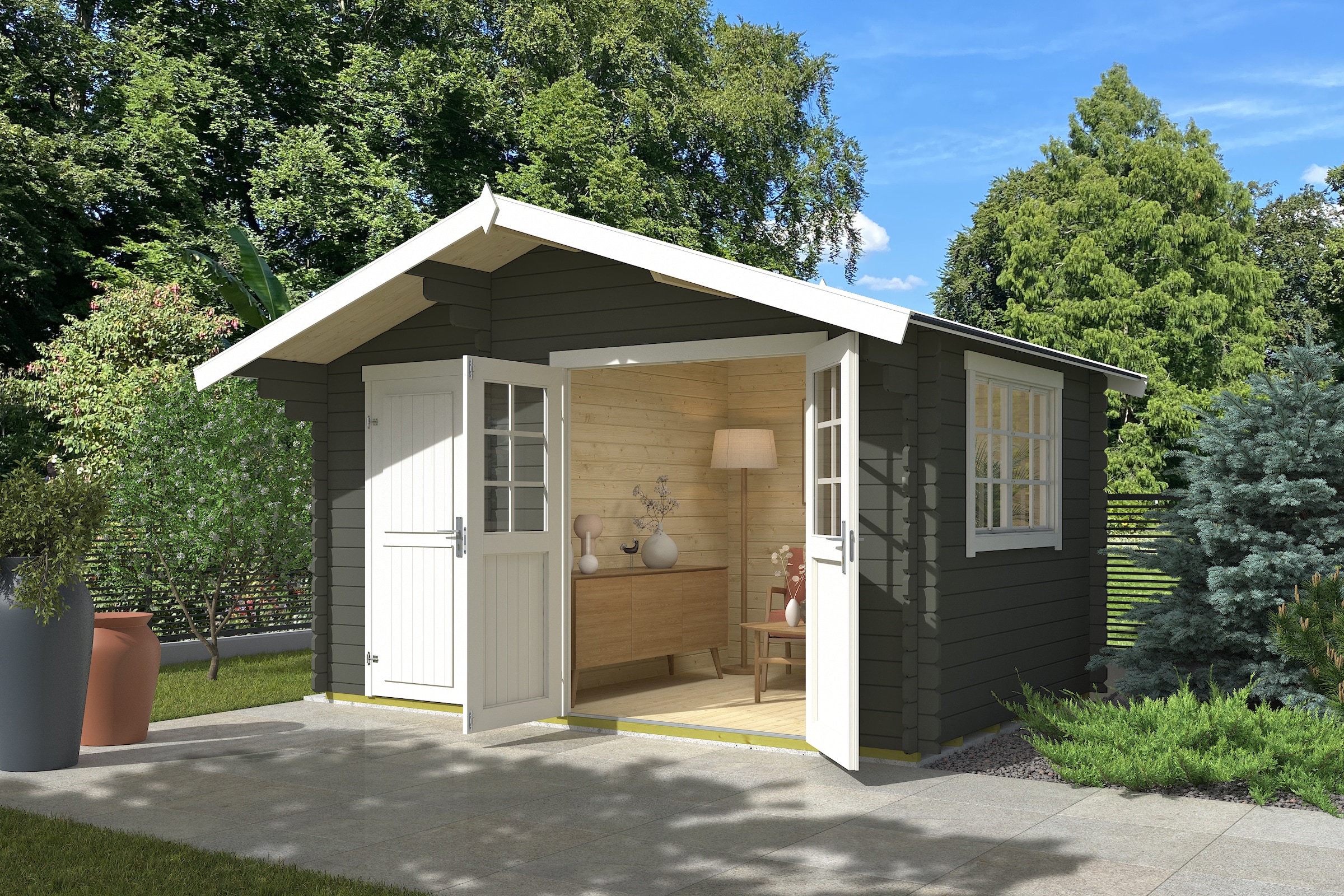 Nordic Holz Gartenhaus "2-Raum Haus Keila 28" günstig online kaufen