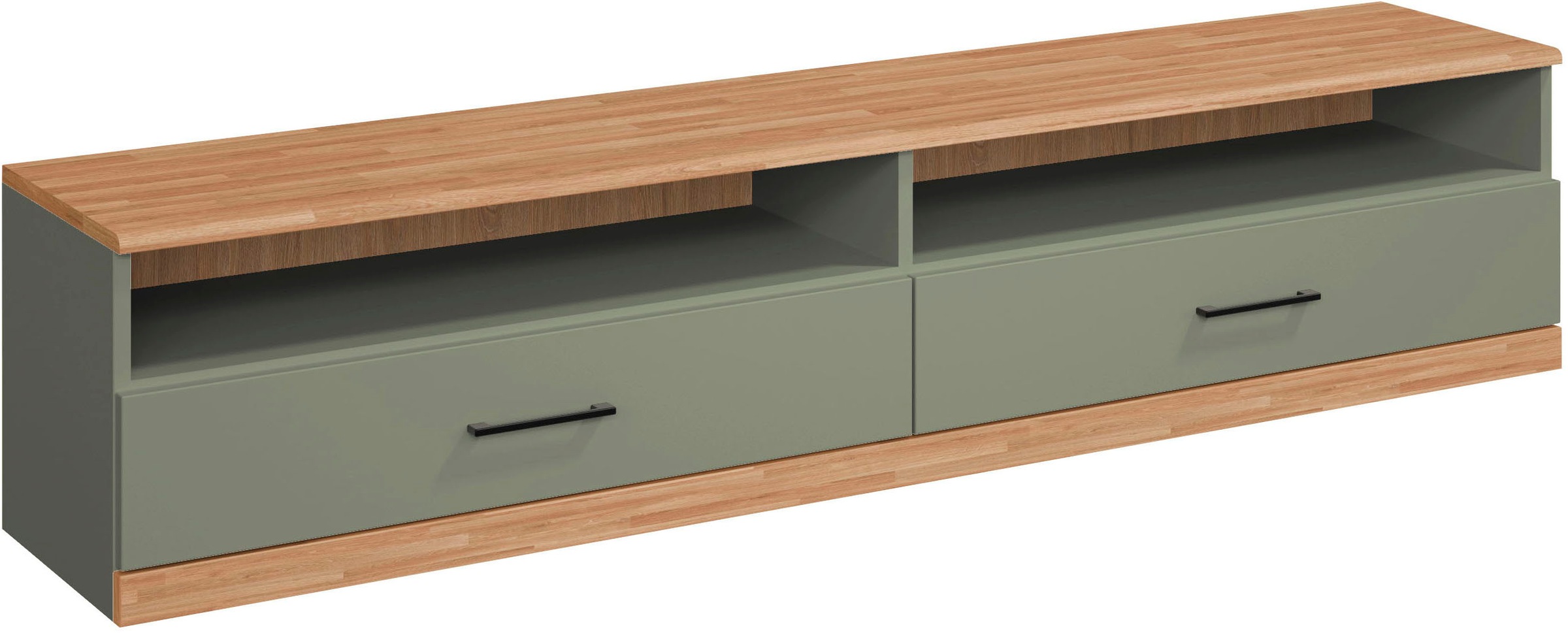 Home affaire Lowboard "Ribe,140cm breit,38cm hoch mit 2 Klappen,Oberplatte günstig online kaufen