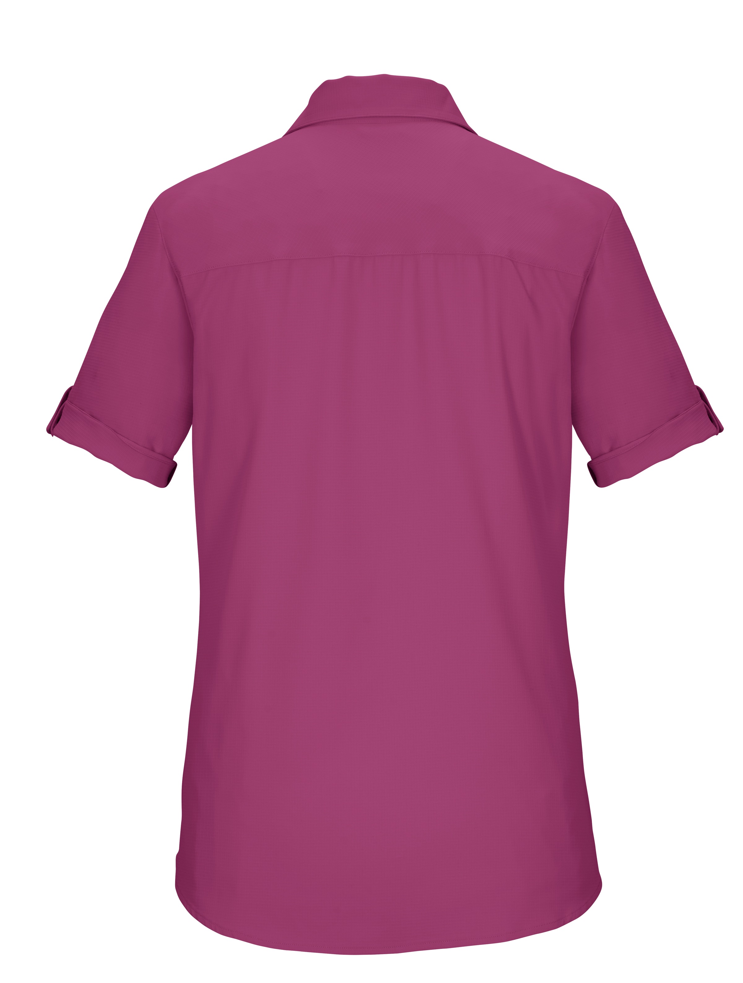 Killtec KOS 85 WMN WVN SHRT Women's Short Sleeve Blouse Magenta Size 40 2