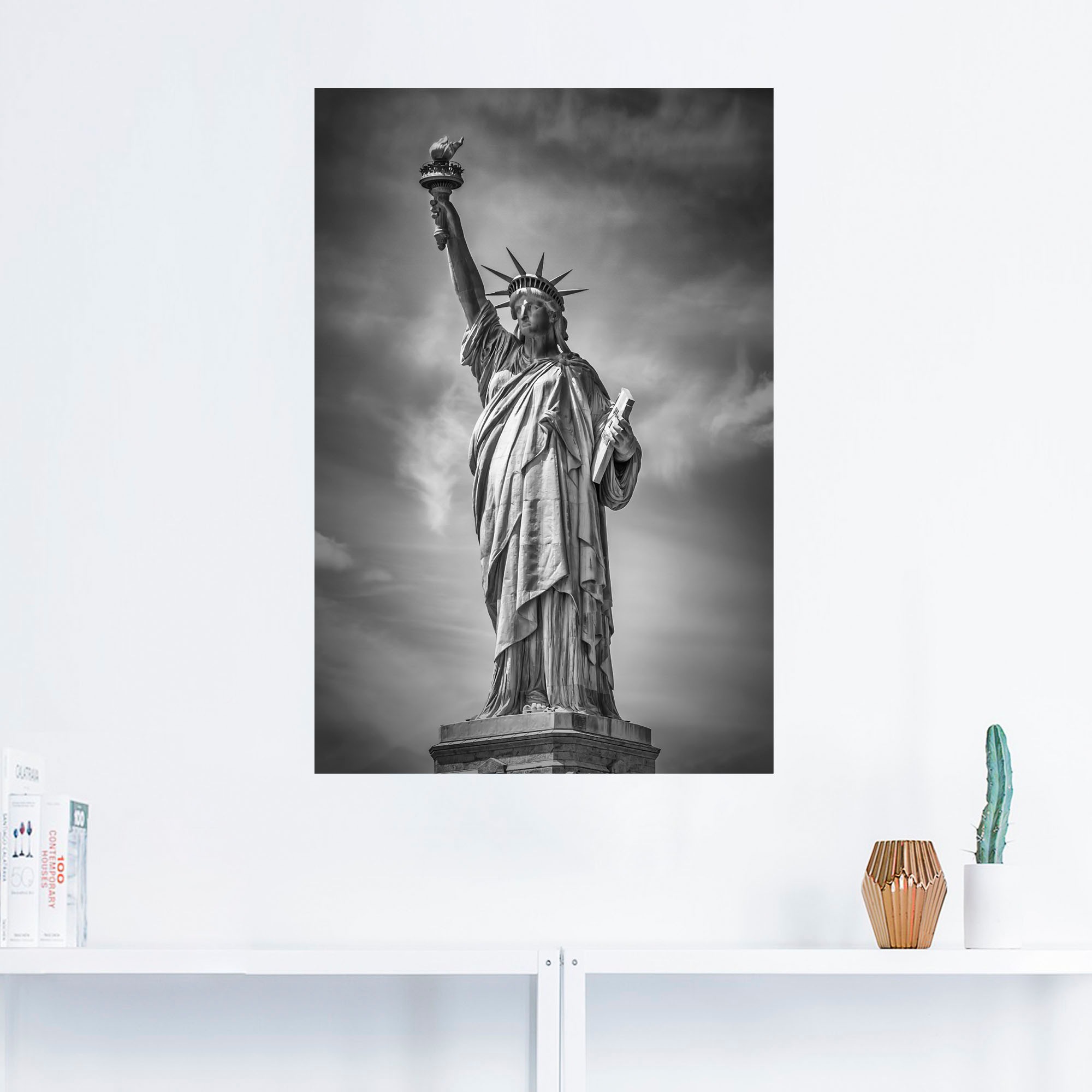 Wandbild Black »New oder Leinwandbild, Friday Artland II«, Poster Wandaufkleber (1 von in City Amerika, versch. BAUR | St.), Bilder York Freiheitsstatue Größen als Alubild,