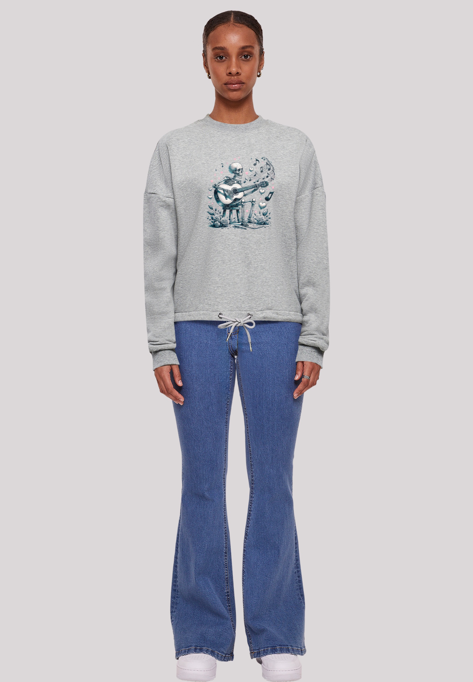 F4NT4STIC Sweatshirt »Skelett spielt Gitarre, Musik, Liebe«, Premium Qualität