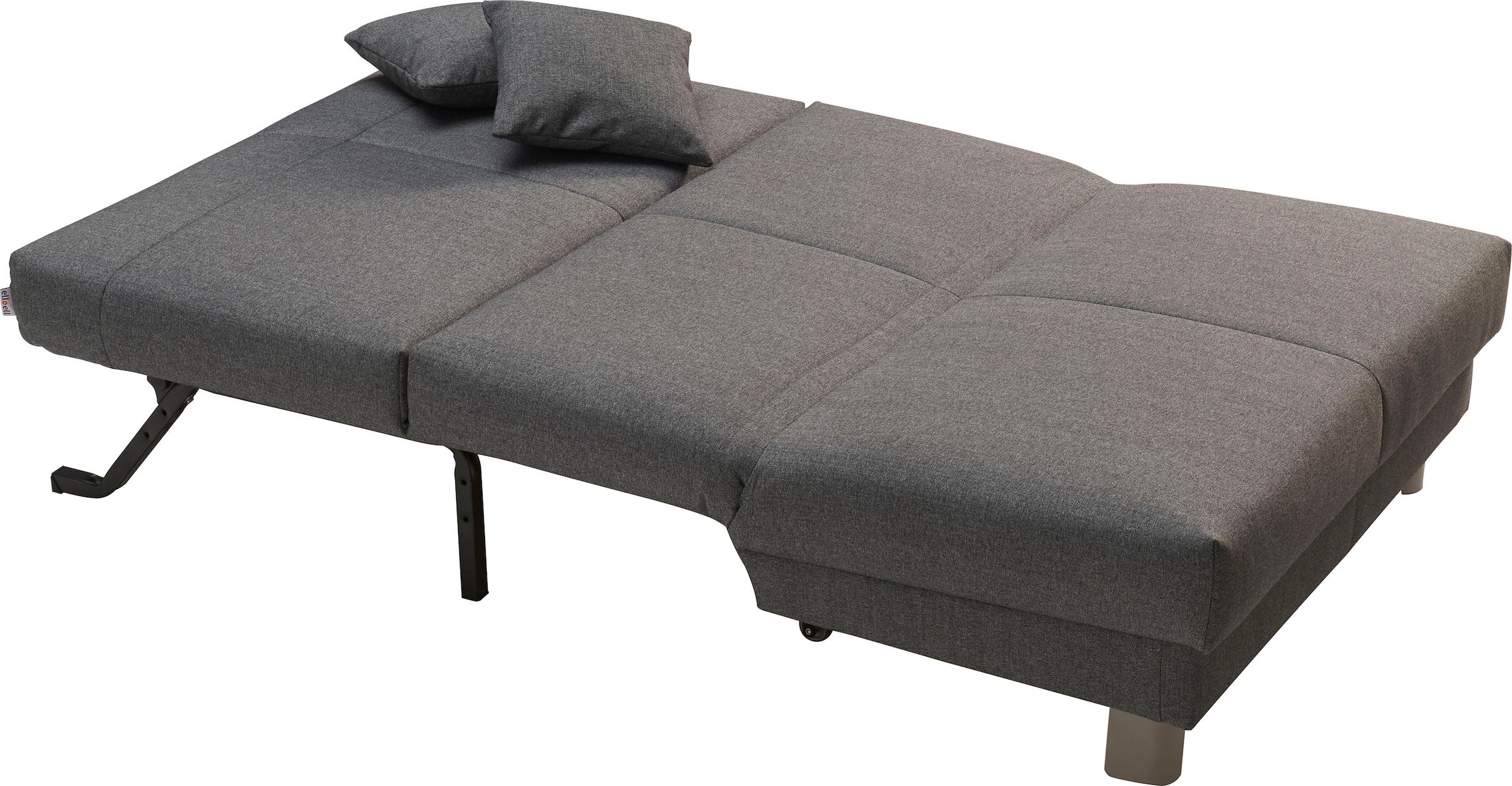 ell + ell Schlafsofa »Enny«, Liegefläche Breite 120 oder 140 cm, Liegehöhe 45 cm, Füße alufarben