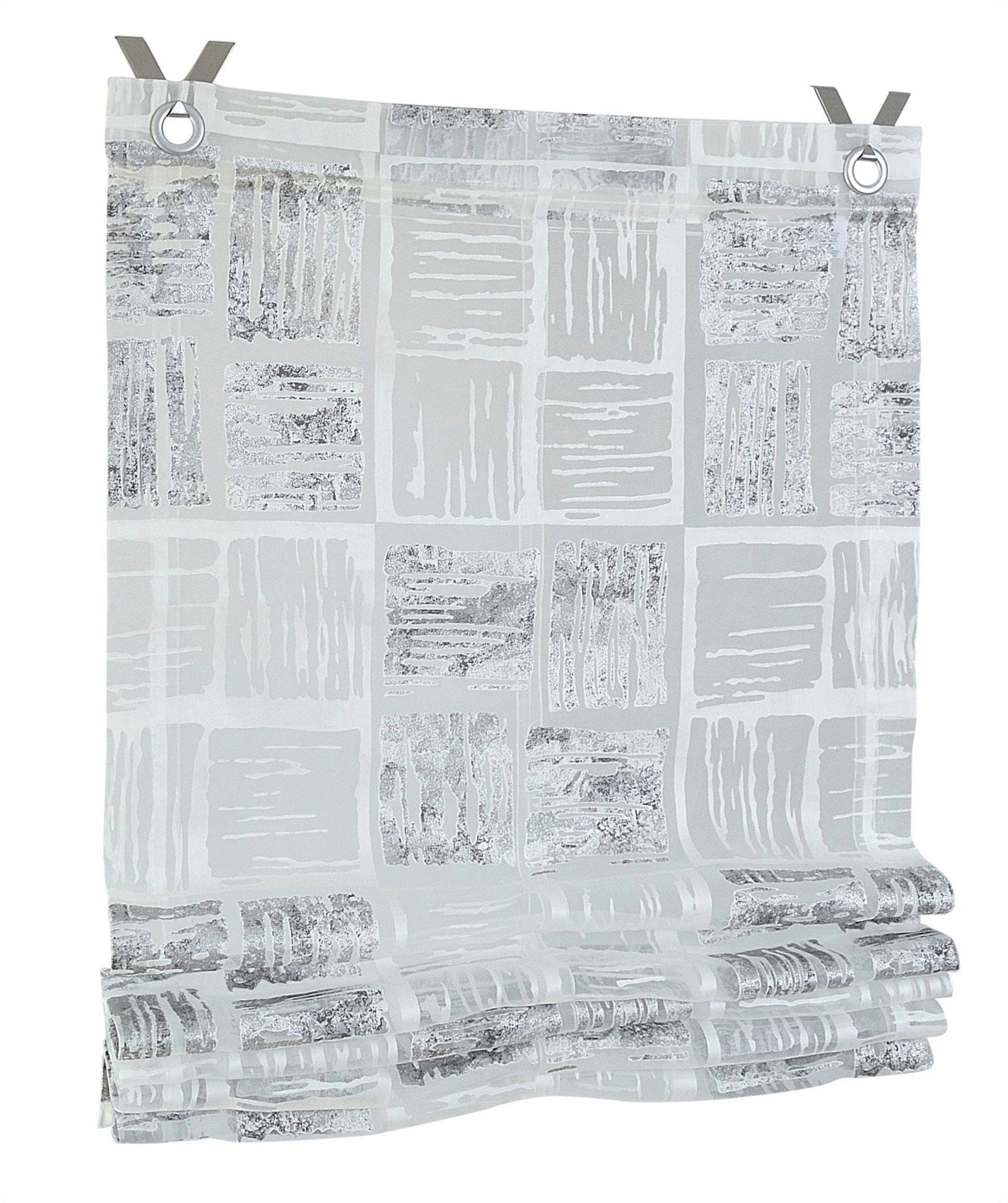 Kutti Raffrollo »Tiziano«, auf Rechnung Polyester, mit Hakenaufhängung, transparent, | BAUR freihängend, Hakenaufhängung Viskose