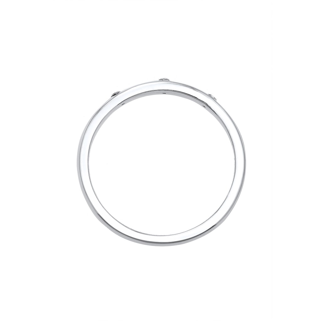 Elli DIAMONDS Verlobungsring »Bandring Diamant (0.045 ct) 925 Sterling Silber«