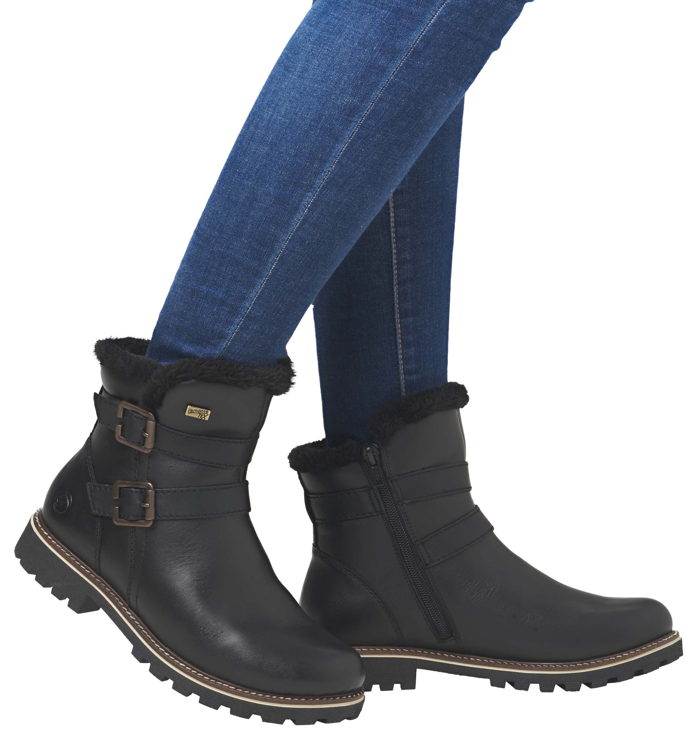 Remonte Winterboots, Blockabsatz, Winterstiefelette, Outdorrschuh mit TEX-M günstig online kaufen