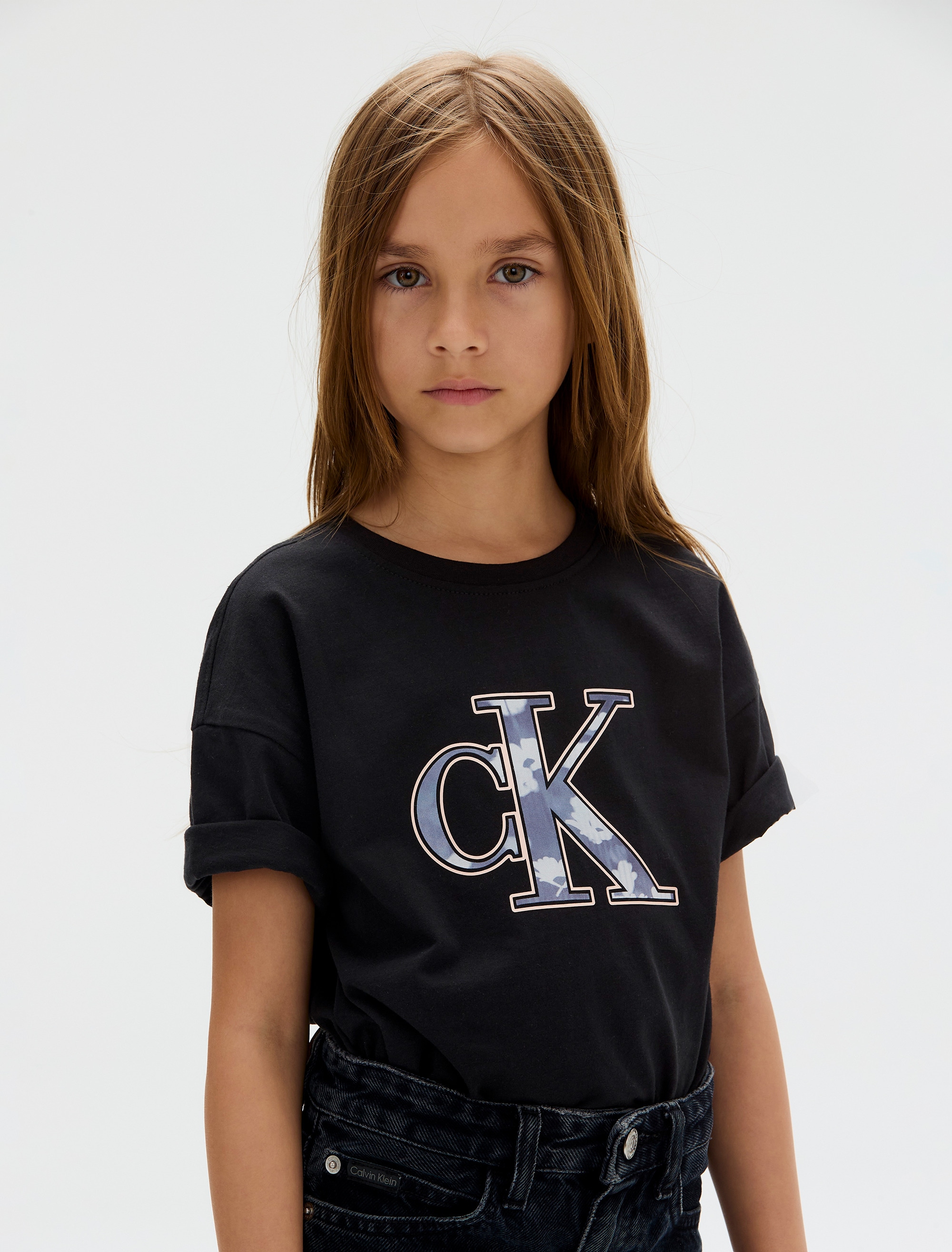 Calvin Klein Jeans T-Shirt »FILED IN MONOLOGO TEE«, für Kinder bis 16 Jahre, cooler Logo-Druck