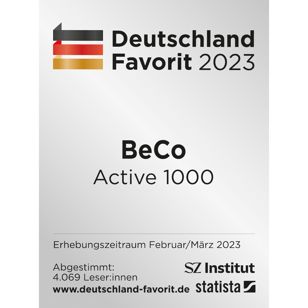 Beco Taschenfederkernmatratze »Active 1000, Matratze ernannt zum Deutschland Favorit 2023!«, 22 cm hoch, 1000 Federn, (1 St.), Wendematratze, Matratze in 90x200, 140x200 cm und weiteren Größen