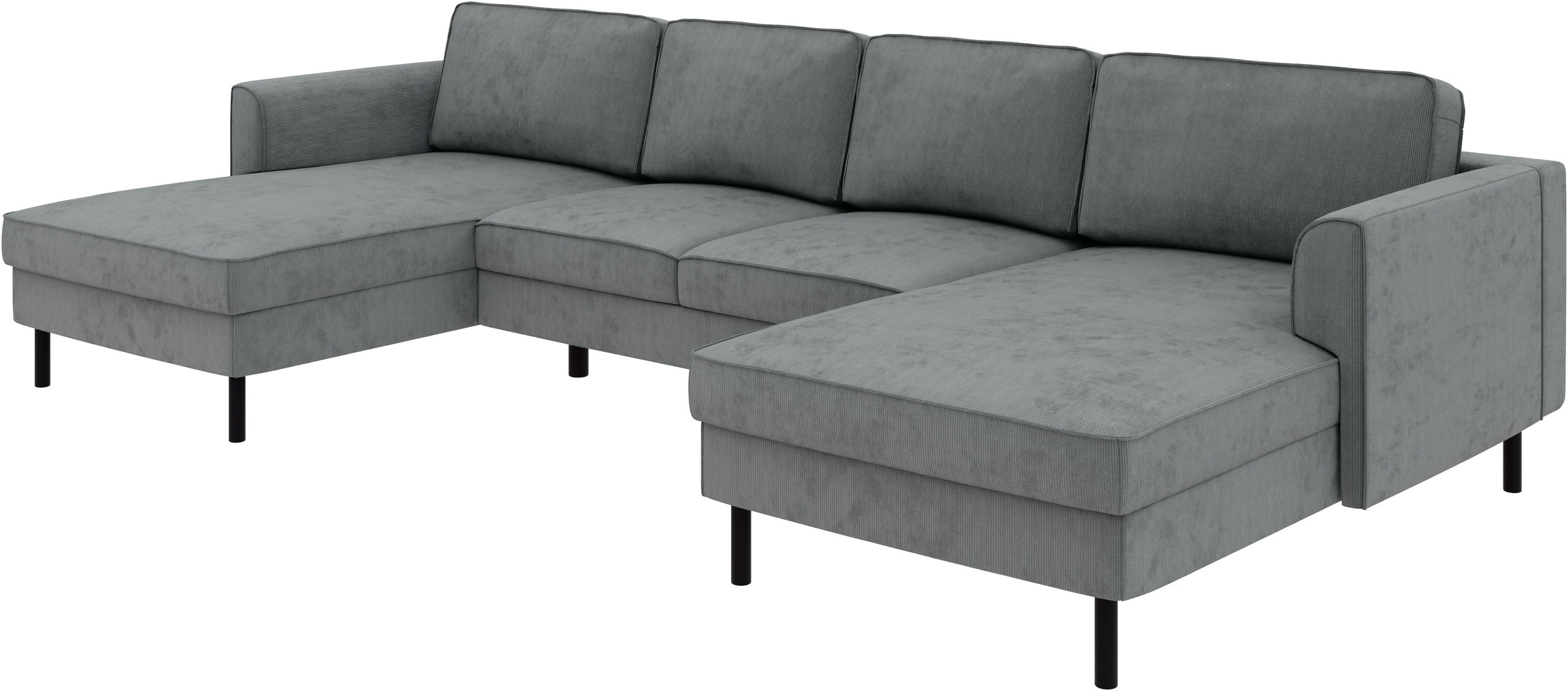 Home affaire Wohnlandschaft »Booster Couch wahlweise mit Schlaffunktion und Bettkasten-auch in Cord«, Sofa in U-Form, Breite 305 cm
