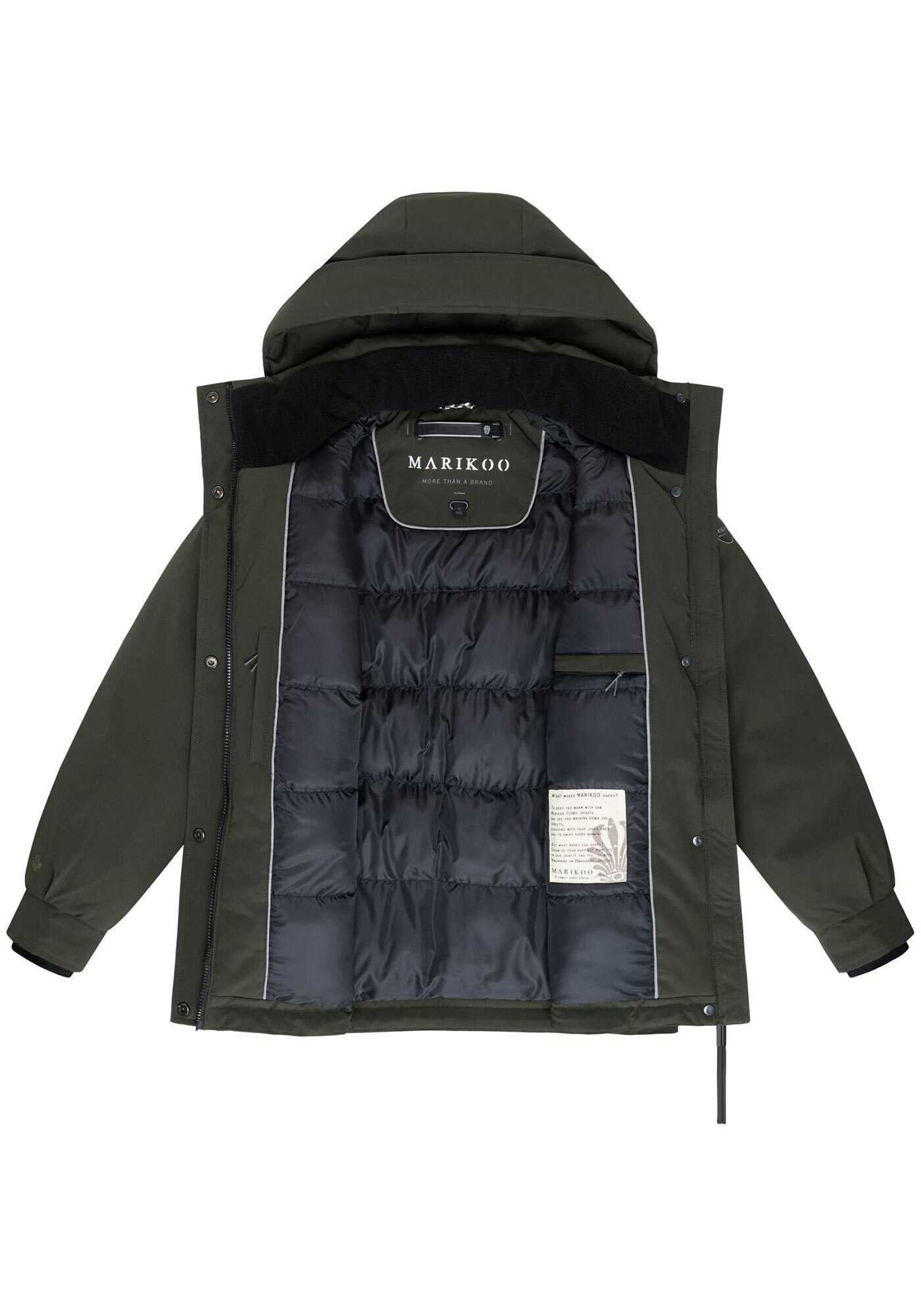Marikoo Winterjacke »Shigaraa«, mit moderner Front- und Rückenpasse