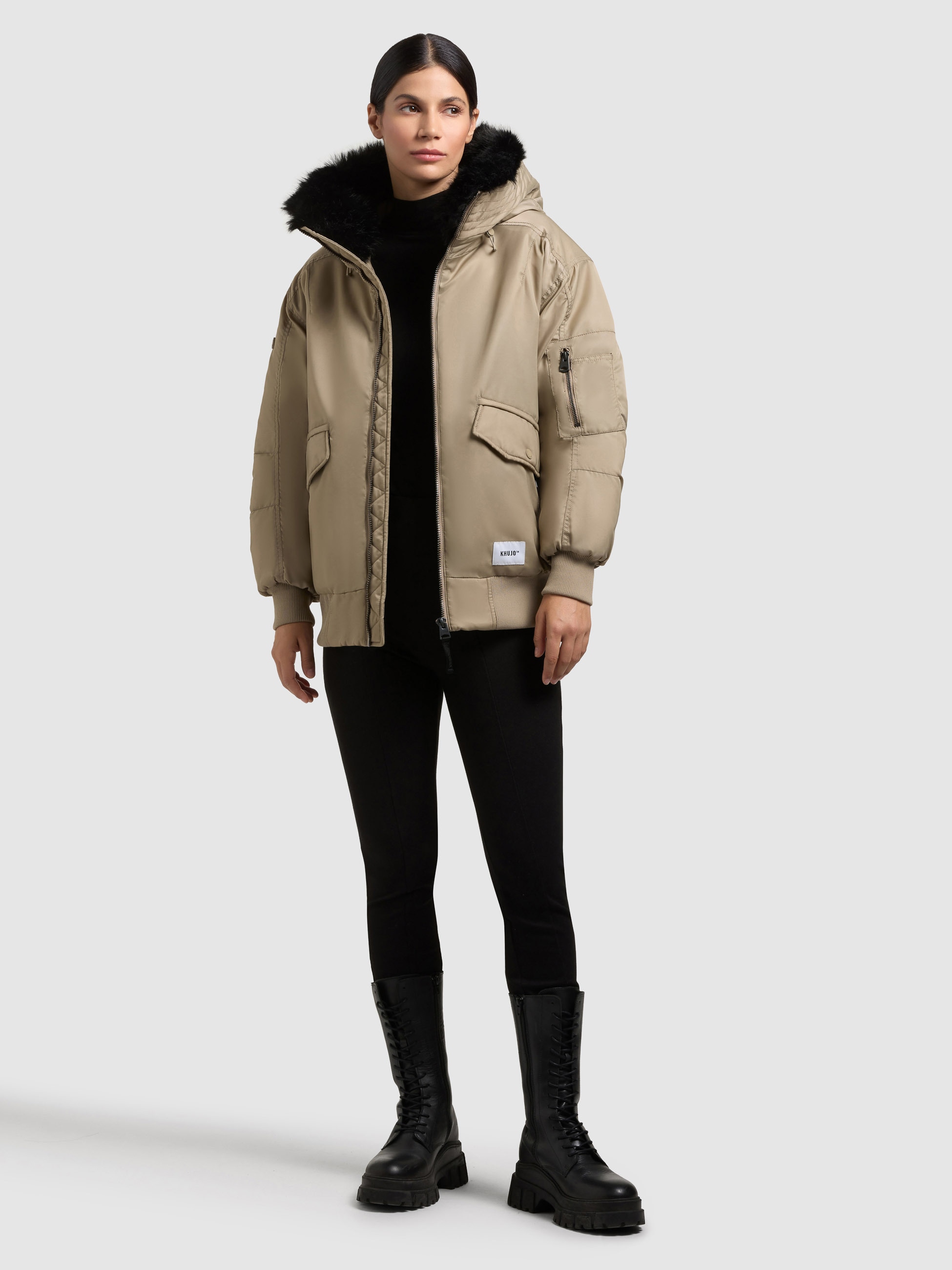 khujo Bomberjacke "CELA" mit Kapuze günstig online kaufen