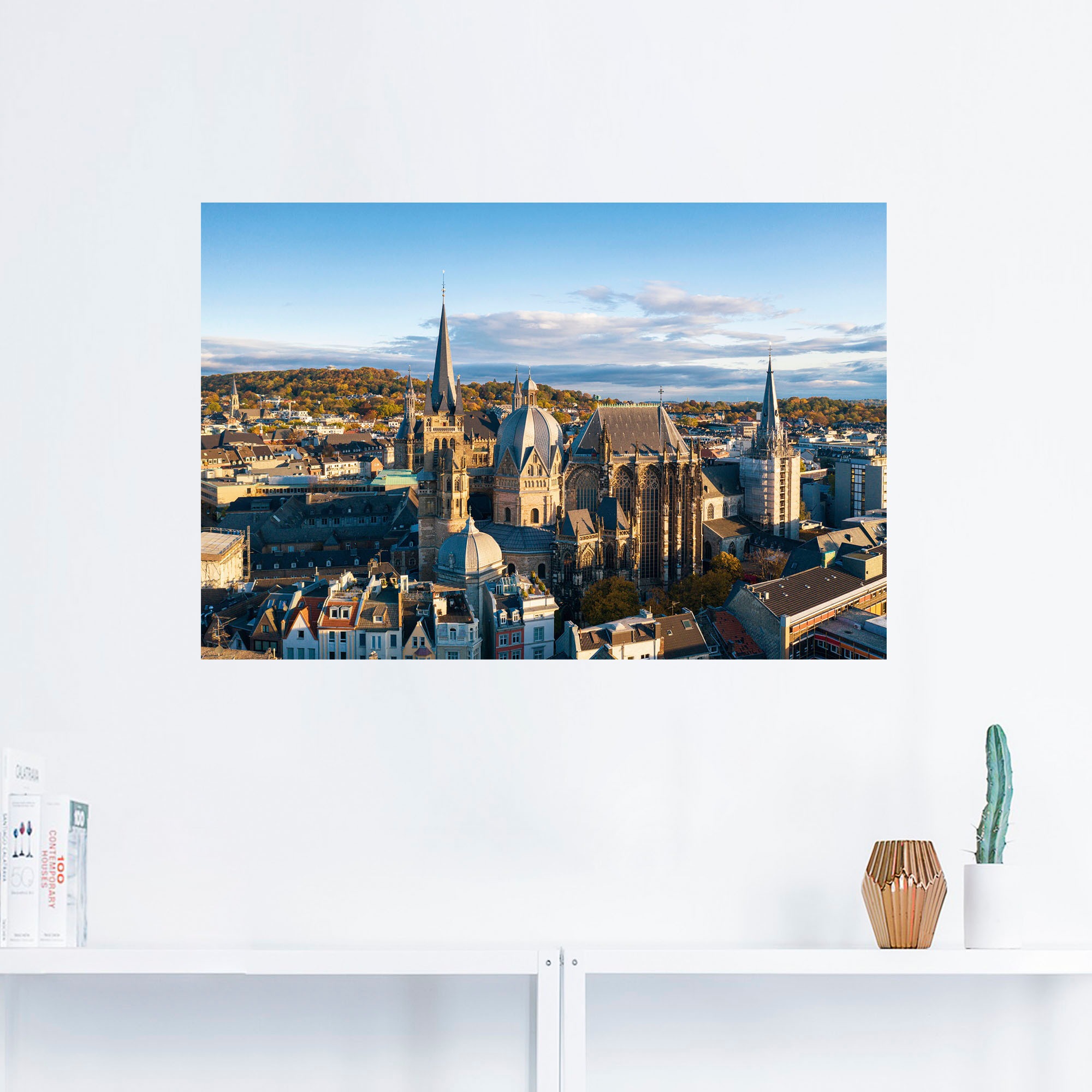 St.), Wandbild Skyline«, als oder Aachen, BAUR (1 Poster Leinwandbild, Größen bestellen Artland »Aachen Alubild, Wandaufkleber versch. | in