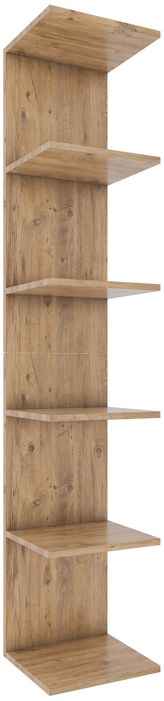 VCM Wandregal »VCM Holzregal hängend | platzsparendes Regal | Maße: H. 180 x B. 35 x T. 30 cm | Elegantes Regal hängend | Aufbewahrungsregal | Bücherregal | Wandboard - Lazas«