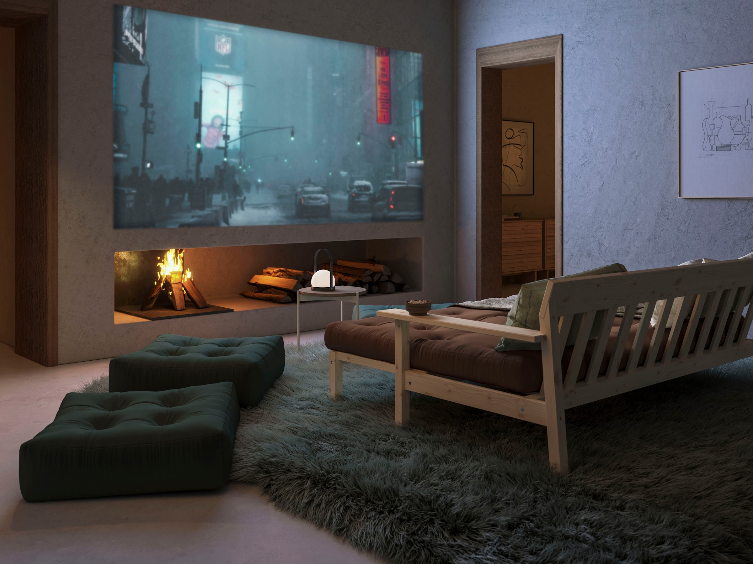Karup Design Schlafsofa »Unwind« Mit Holzstruktur, inkl. Futonmatratze, Liegefläche 130x190 cm