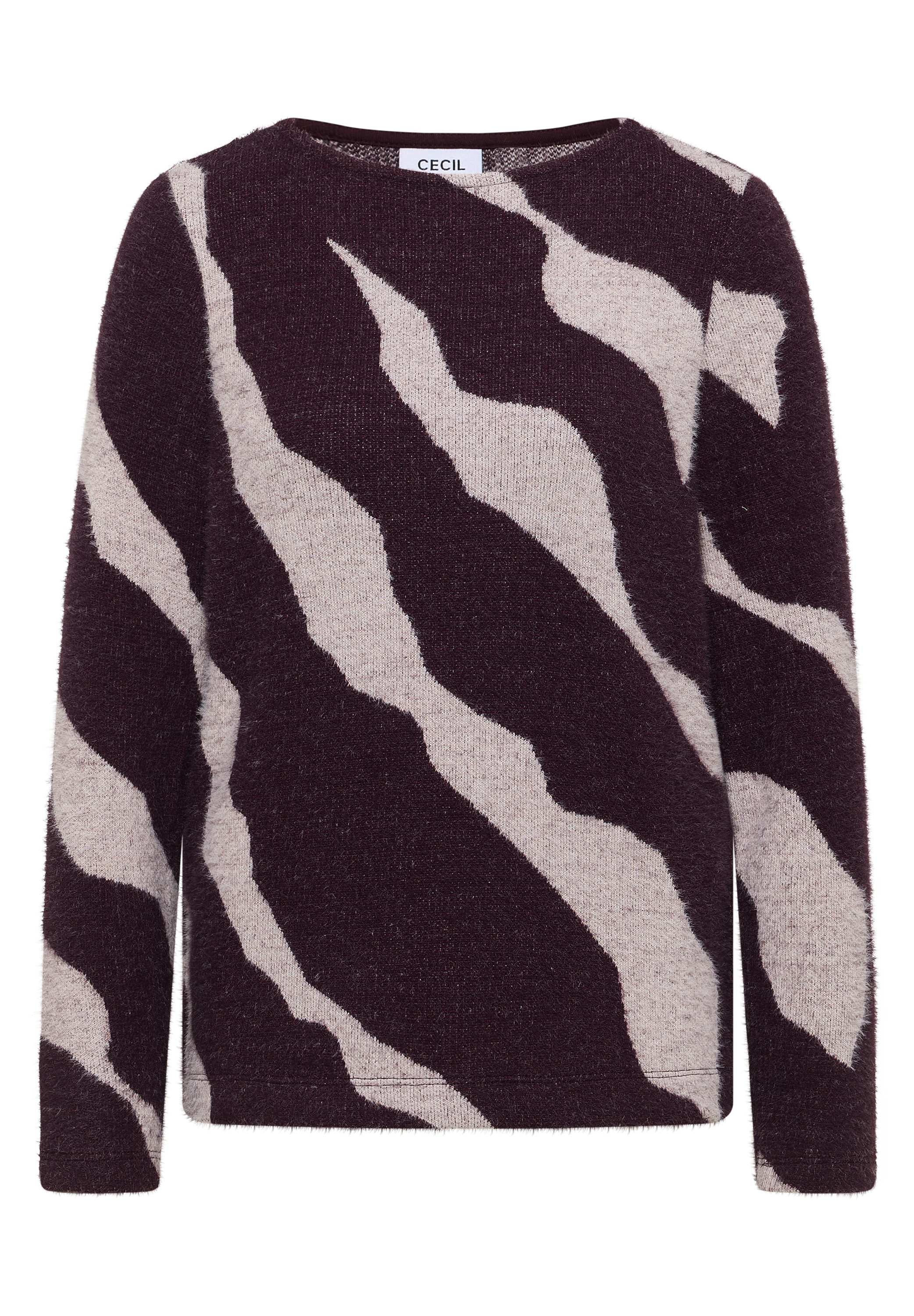 Cecil Langarmshirt, aus softem Materialmix