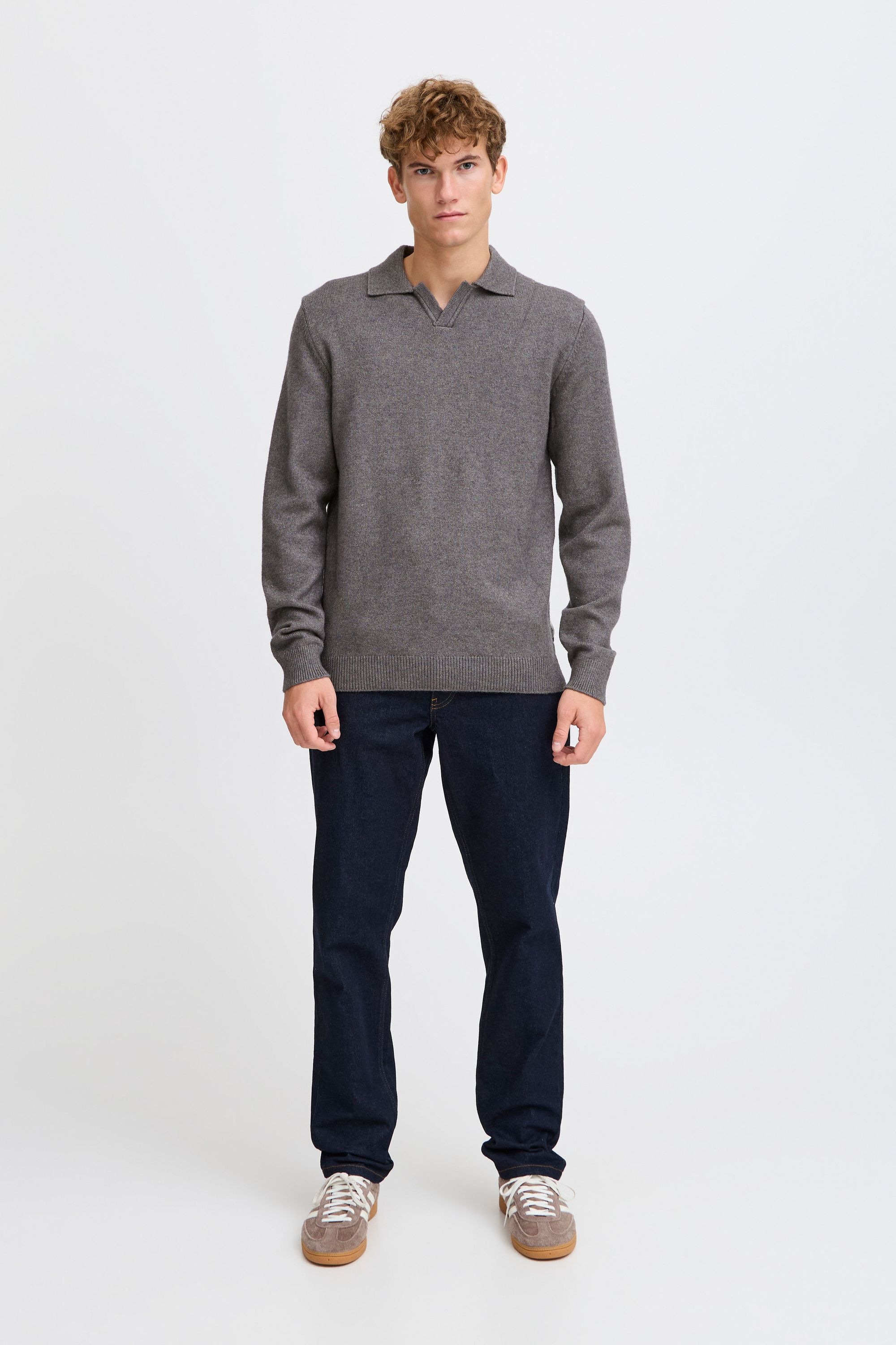 Casual Friday Strickfleece-Pullover "Strickpullover CFKARL polo knit" günstig online kaufen