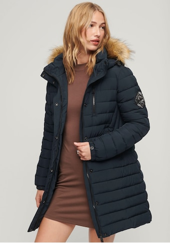 Steppjacke »FUJI HOODED MID LENGTH PUFFER«, mit Kapuze