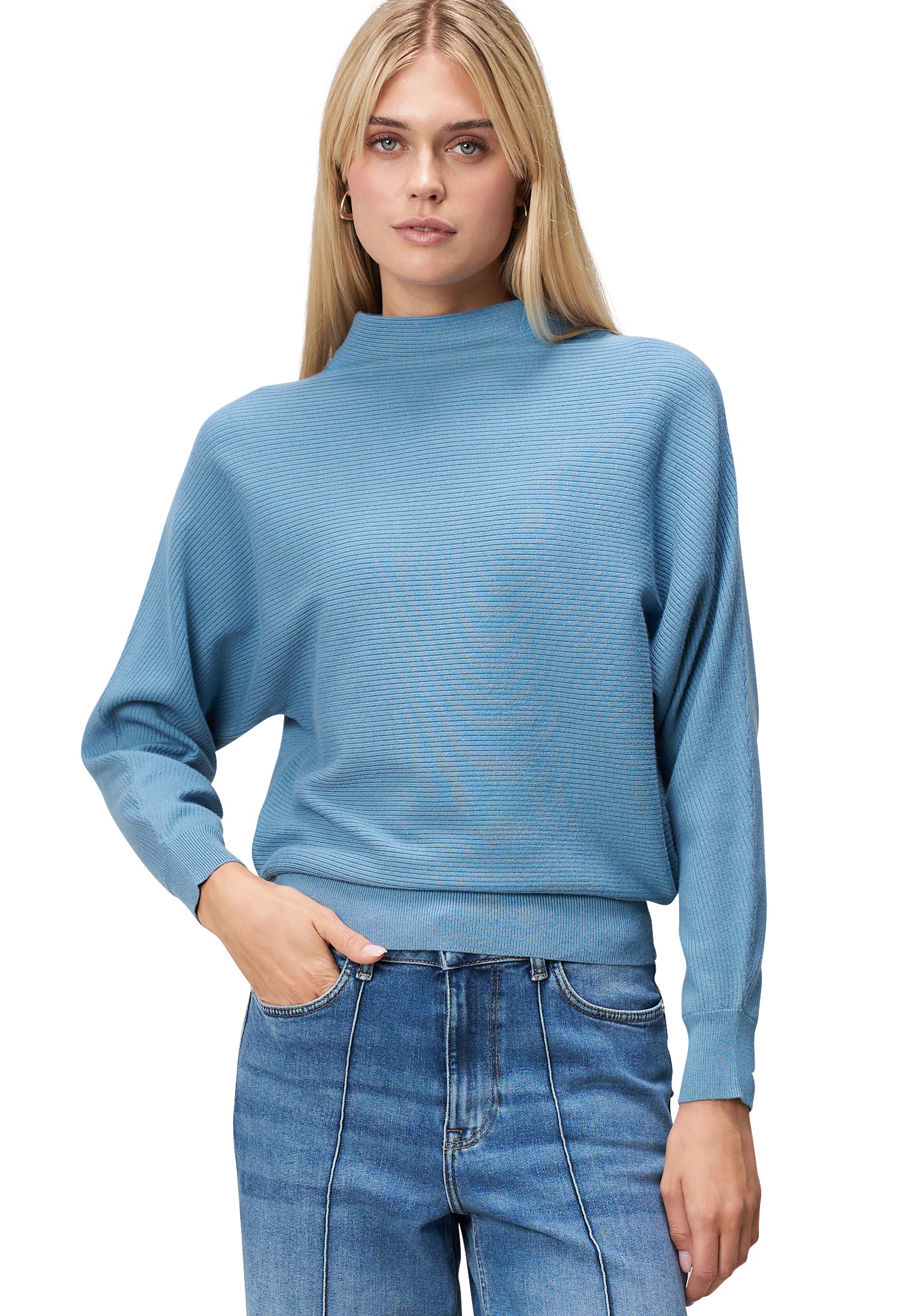 Zero Strickpullover "Damen strukturiert mit Stehkragen", 1 Stk. Plain/ohne günstig online kaufen