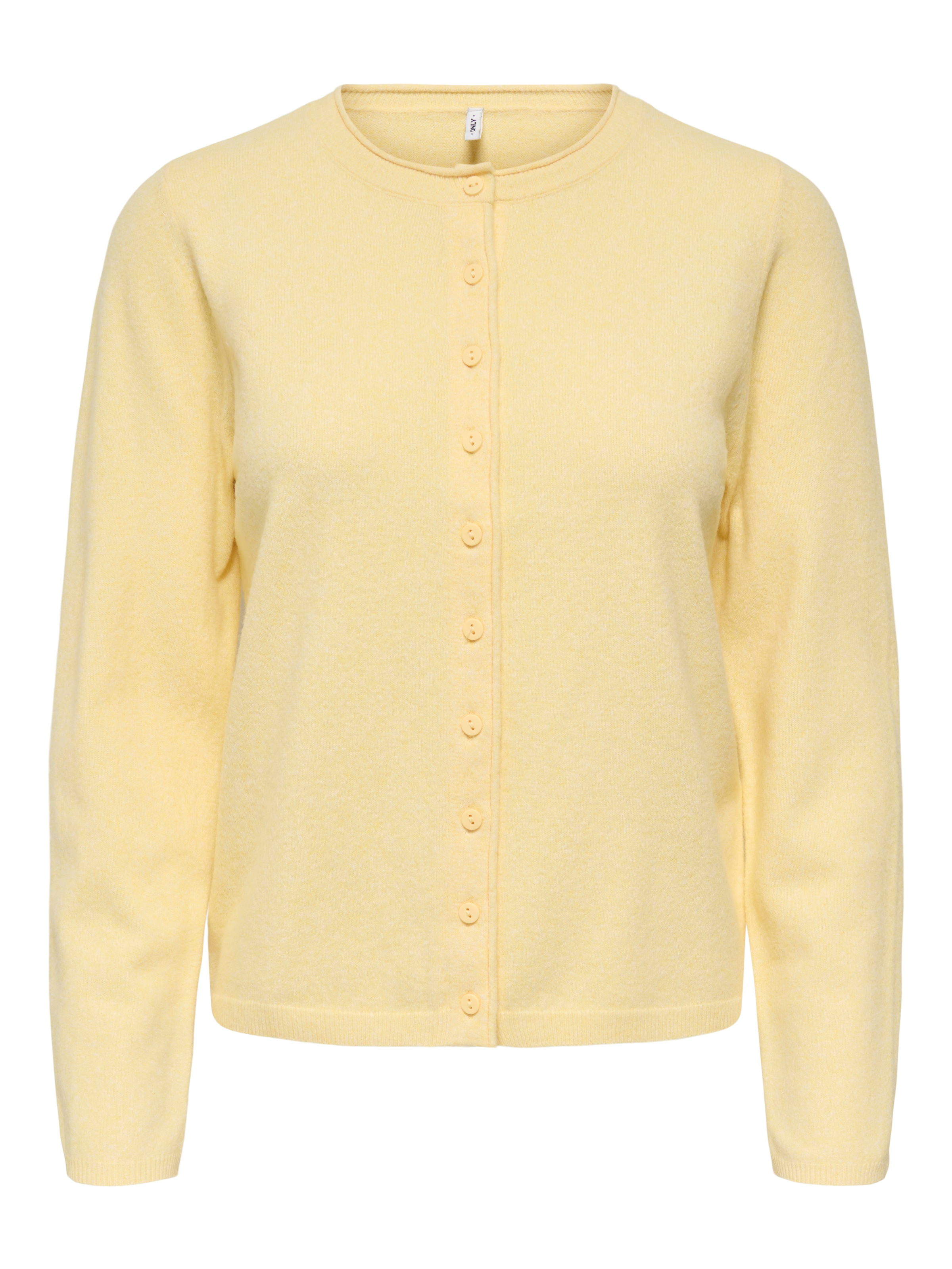 ONLY Strickjacke "ONLLOYAL LIFE LS O-NECK BUT CAR KNT NOOS" gerippte Ärmelb günstig online kaufen