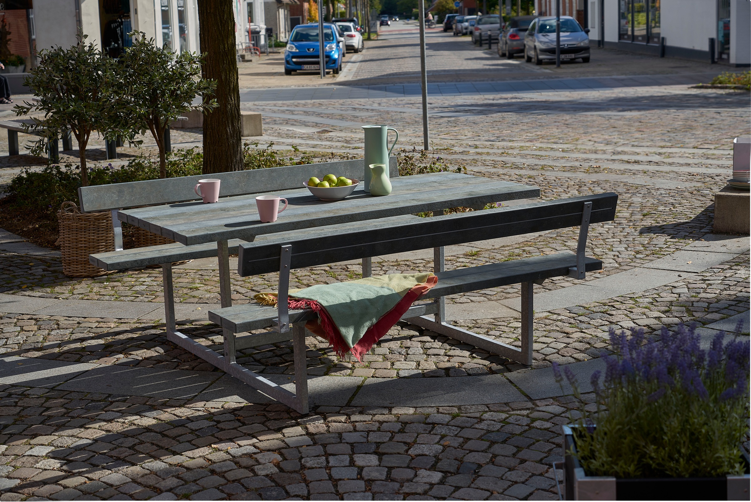 PLUS Garten-Essgruppe »»Basic« Kombimöbel mit 2 Rückenlehnen«, (1 tlg.), 177x184x75/45 cm