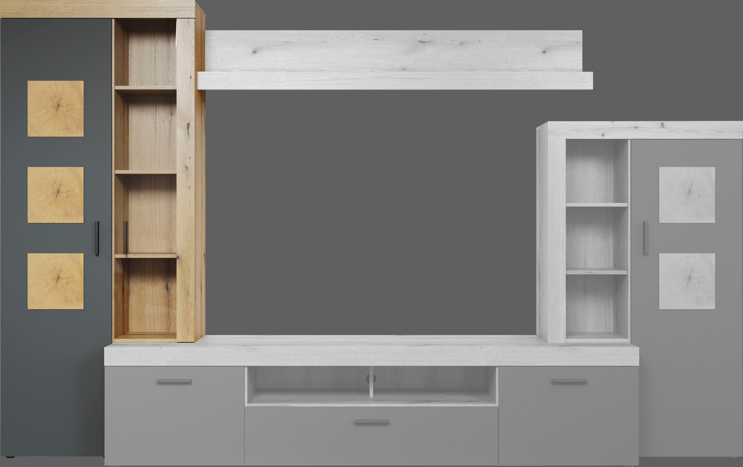 Home affaire Stauraumvitrine "Ghent" Packung, 1 Stk. tlg. Mit Hirnholzappli günstig online kaufen