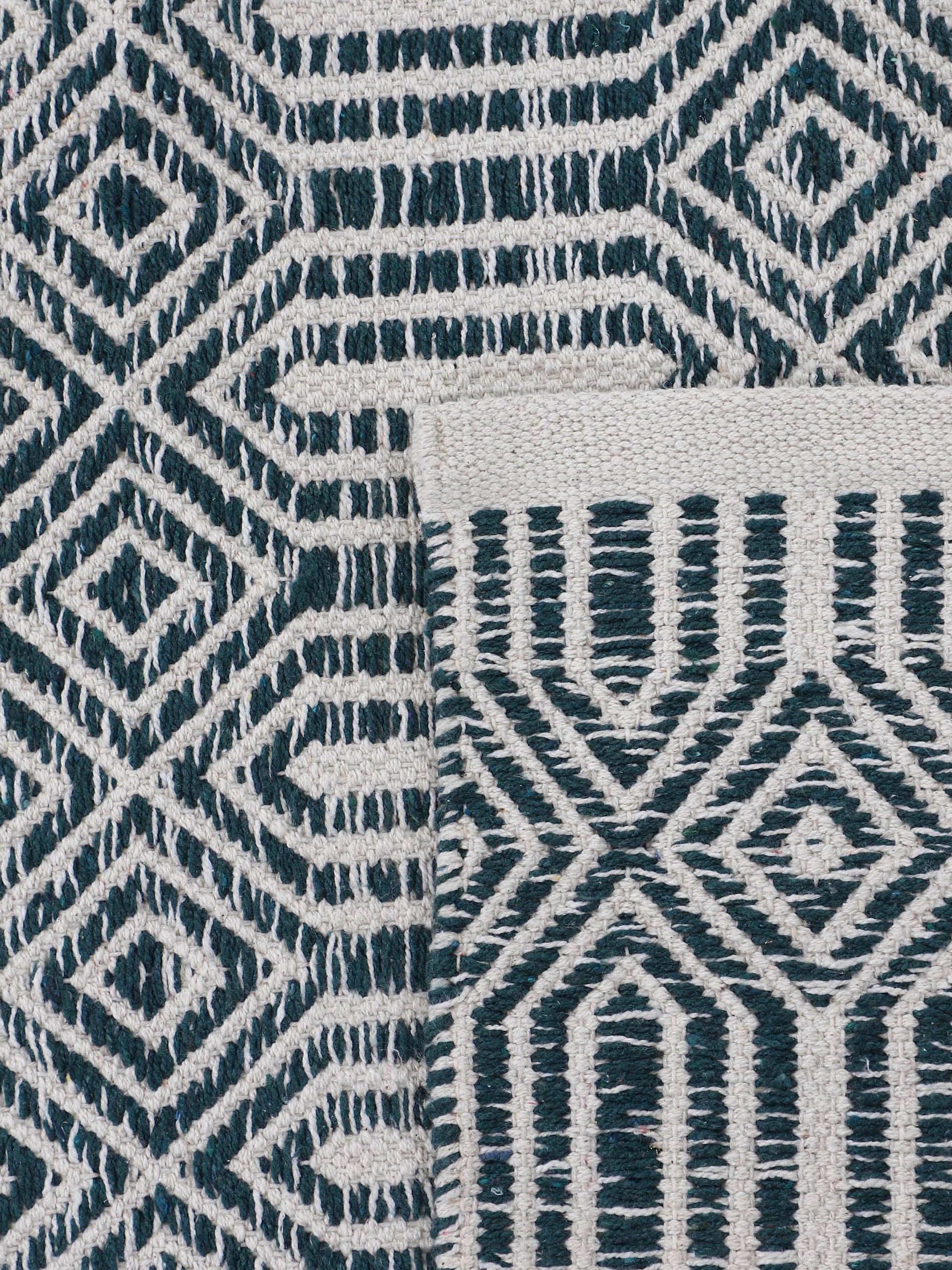 carpetfine Teppich »Kelim Oregan«, rechteckig, 5 mm Höhe, Wendeteppich aus reiner Baumwolle, Wohnzimmer