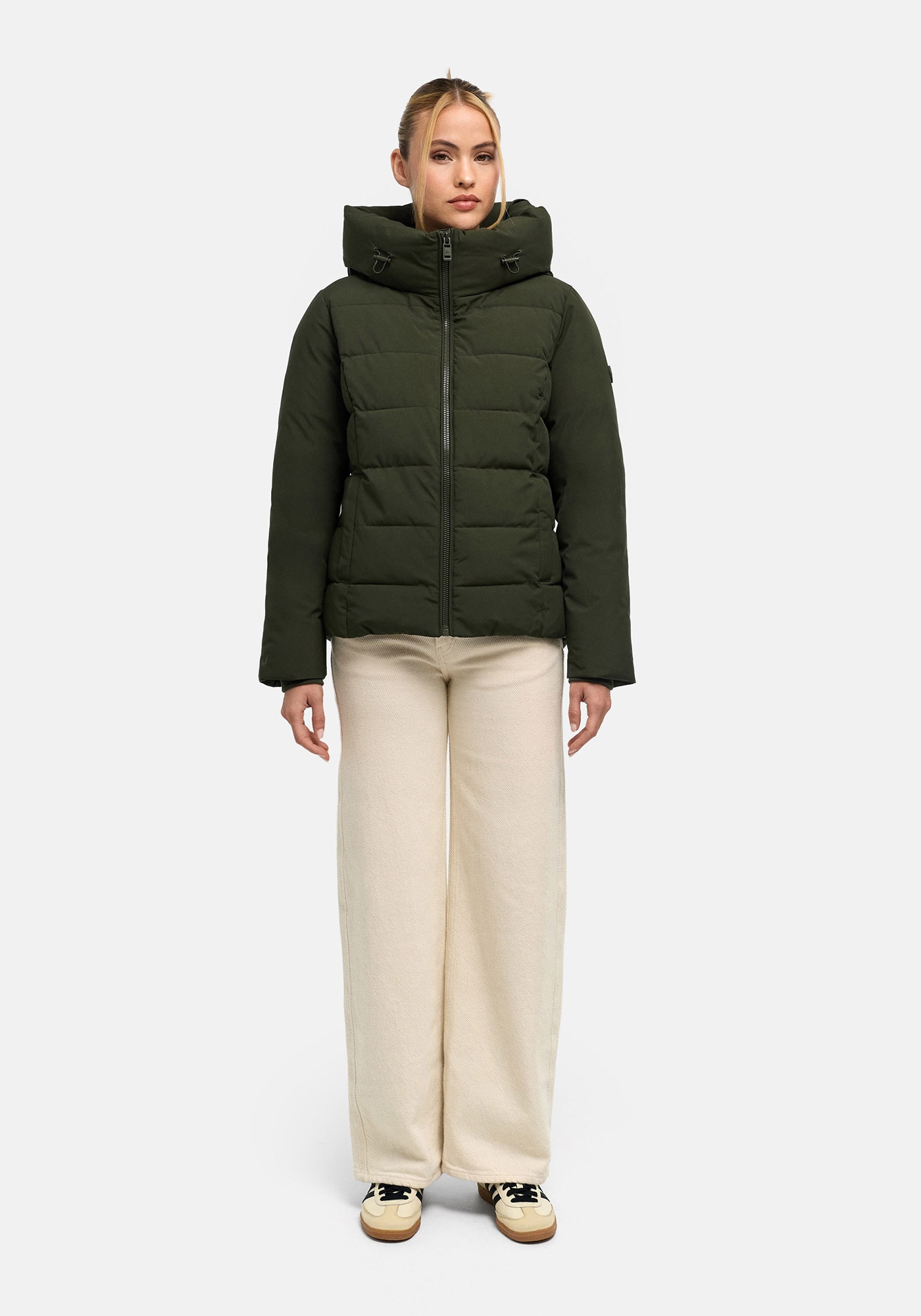 Marikoo "Akiliaa" mit Kapuze Warme Winterjacke mit Kapuze und taillierter Passform