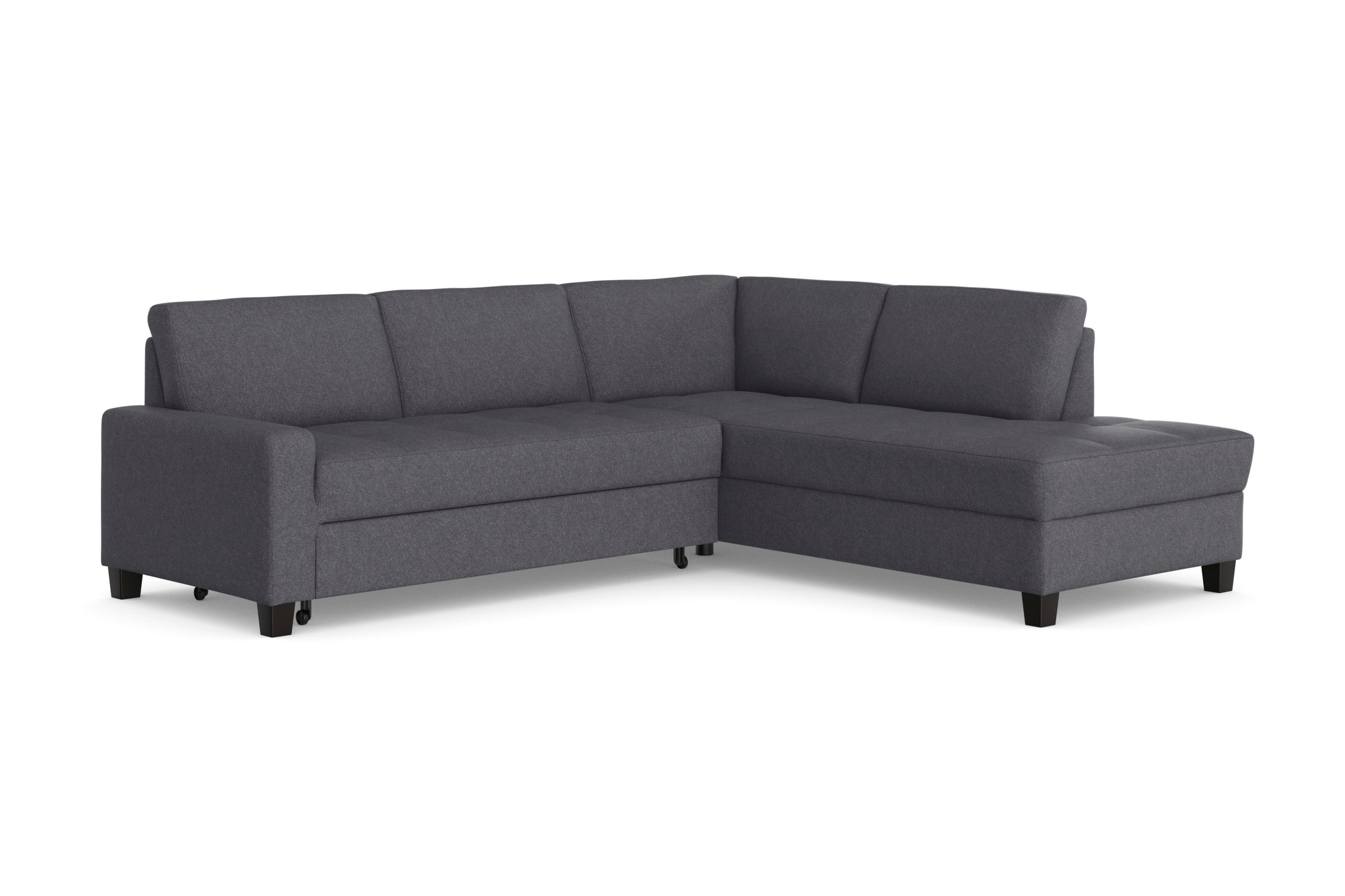 DOMO collection Ecksofa »Florentina zeitlos und elegant, Sitznähte als Designelement, L-Form«, wahlweise mit Bettfunktion, mit Kontrastnaht, Komfortsitzhöhe 47cm