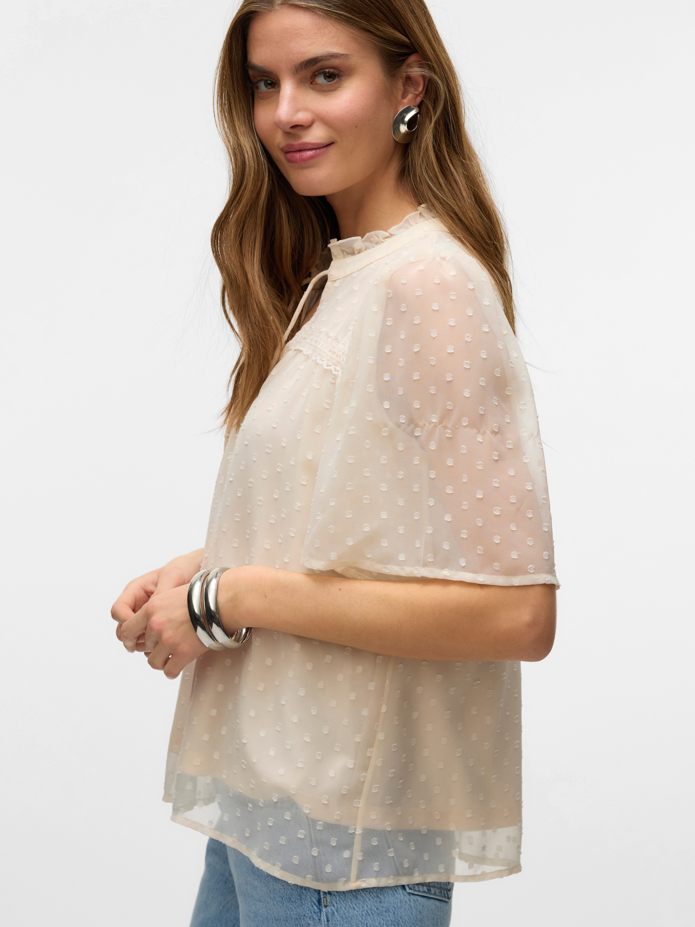Vero Moda "VMLEAH SS LACE TOP WVN GA NOOS" günstig online kaufen