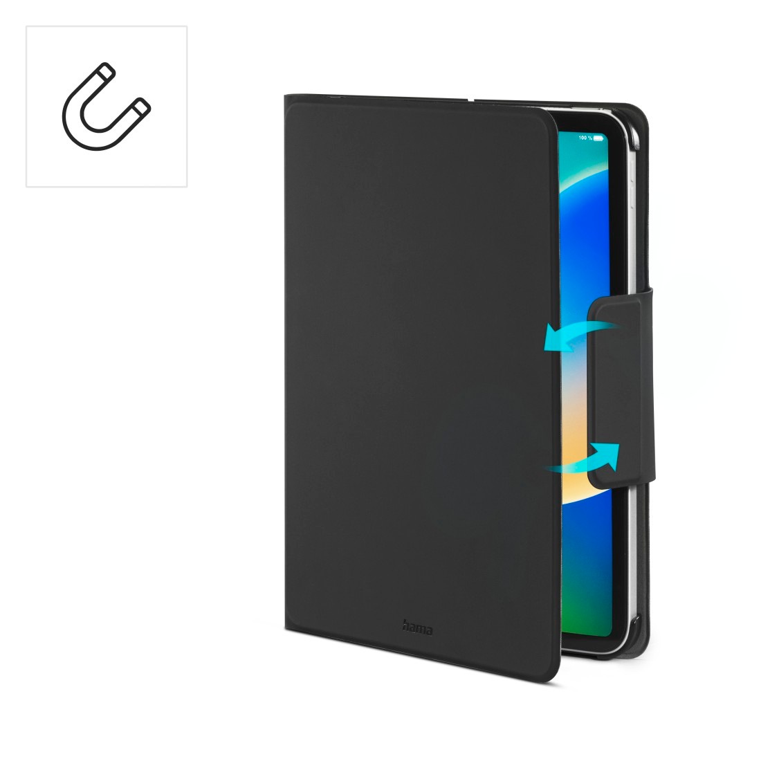 HAMA Tablet-Hülle "Tablet-Hülle f. iPad Air (10.9"/11“), Bluetooth-Tastatur, Touchpad", Tablet, schwarz, Hüllen, Bluetooth-Tastatur, Touchpad,