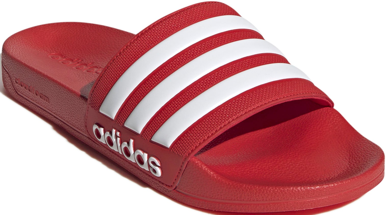 Herren Badesandale "SHOWER ADILETTE", ADIDAS SPORTSWEAR, Gr. 37, rot, Synthetik, Schuhe