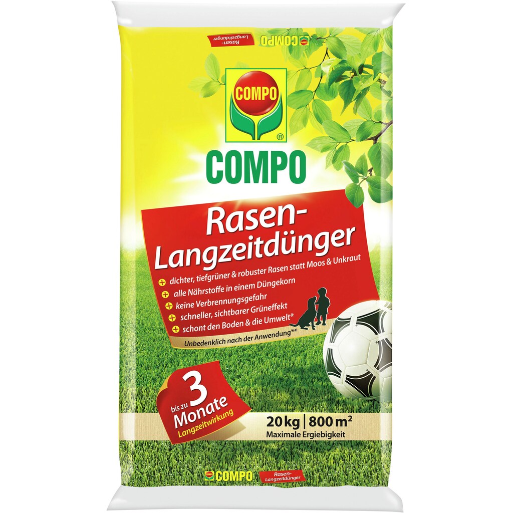 Compo Rasendünger »3 Monate Langzeitwirkung«, 20 kg, für 800 m²