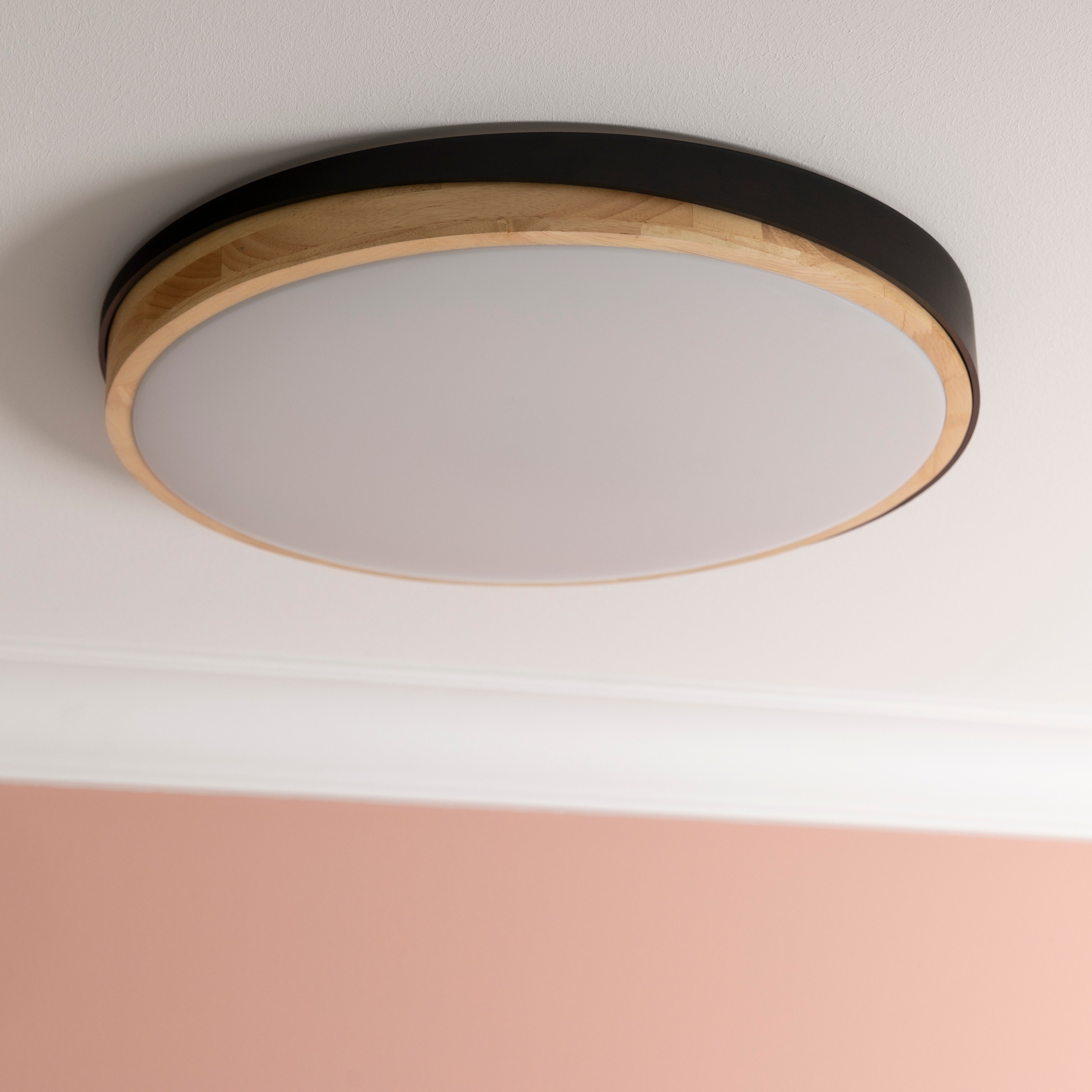 Brilliant LED Deckenleuchte »Baarlo«, Ø 50 cm, 4500 lm, 3000-6500 K, dimmbar, Fernbedienung, Holz/Metall