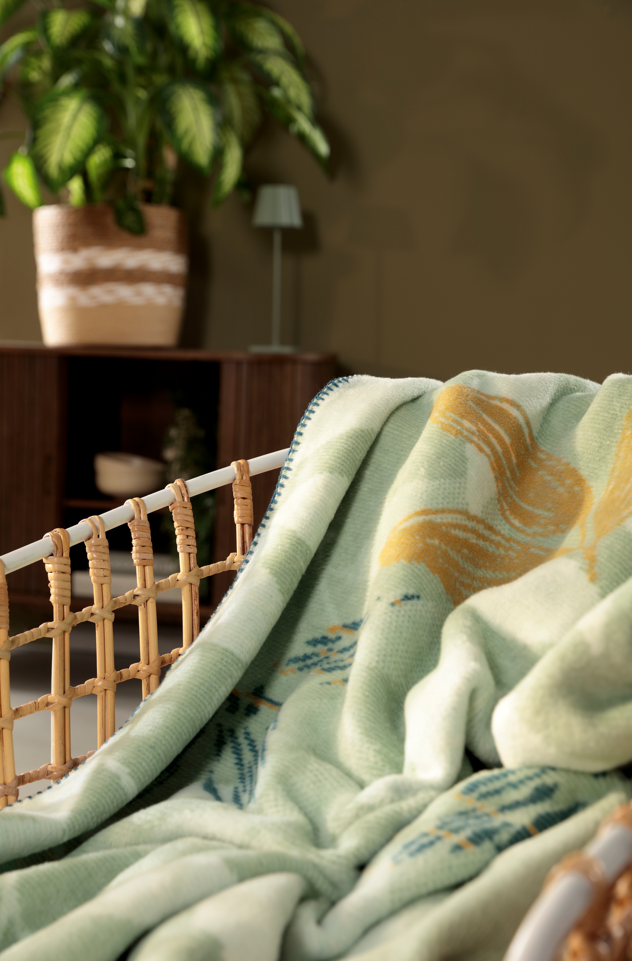 Biederlack Wohndecke »Wohndecke Greenery«, im floralen Design