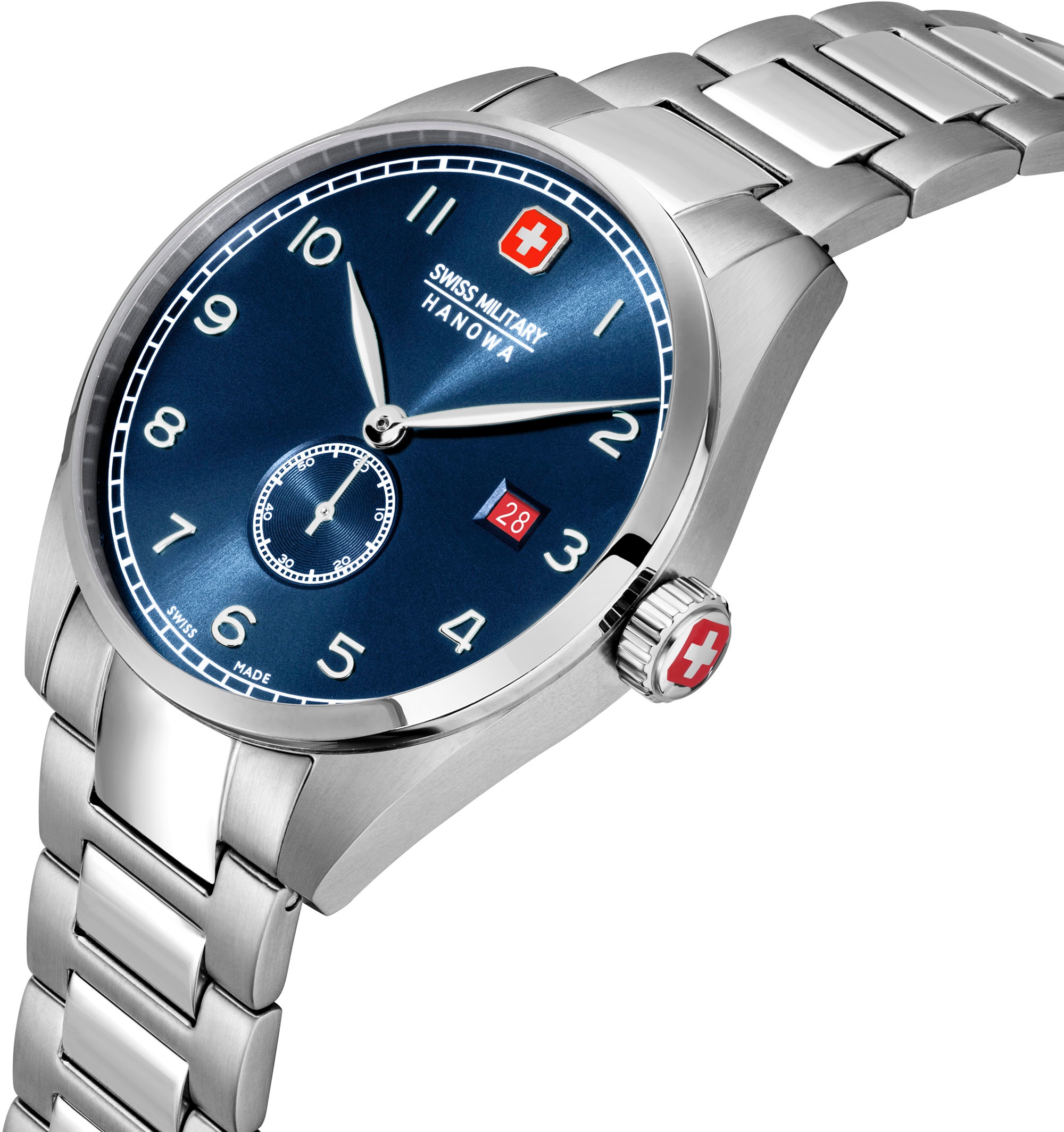 Swiss Military Hanowa Quarzuhr »LYNX, SMWGH0000705«, Armbanduhr, Herrenuhr, Datum, Saphirglas, Swiss Made