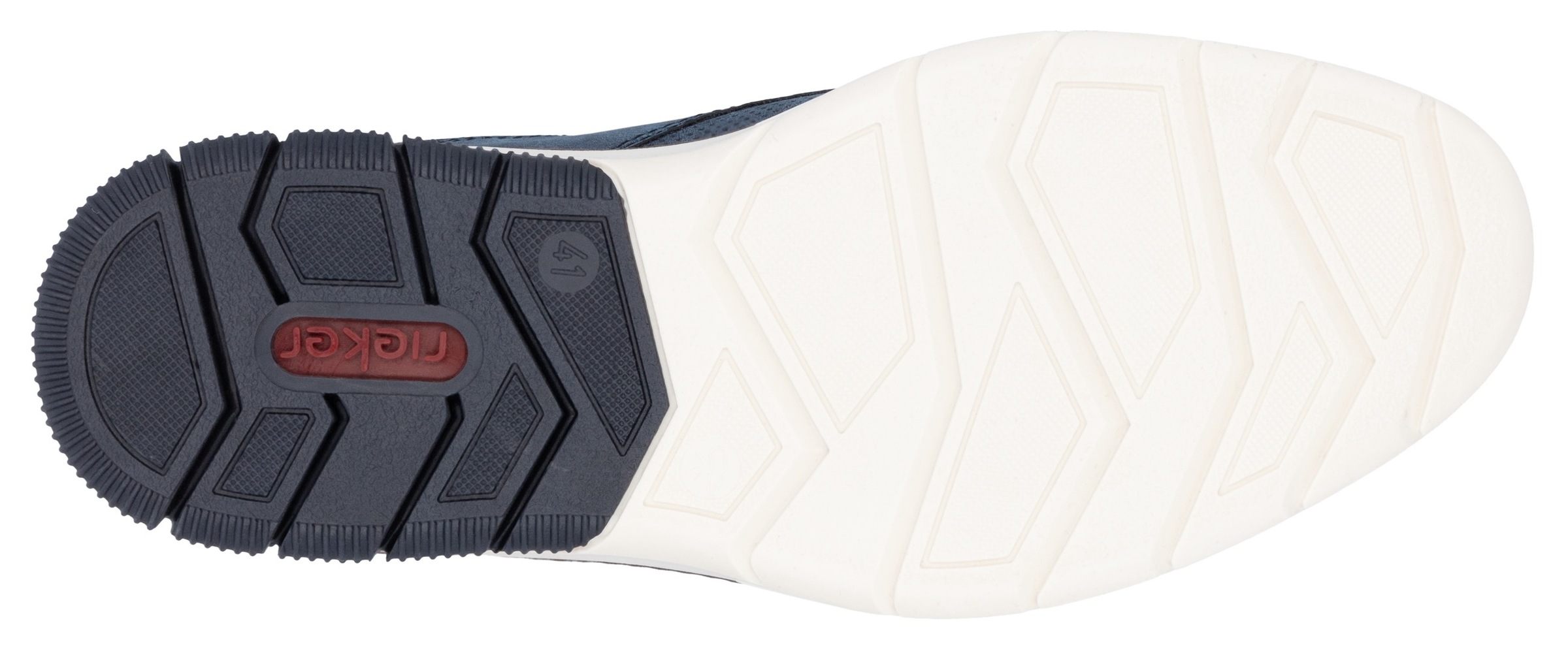 Rieker Slip-On Sneaker, Schlupfschuh, Halbschuh, Freizeitschuh mit Prägung