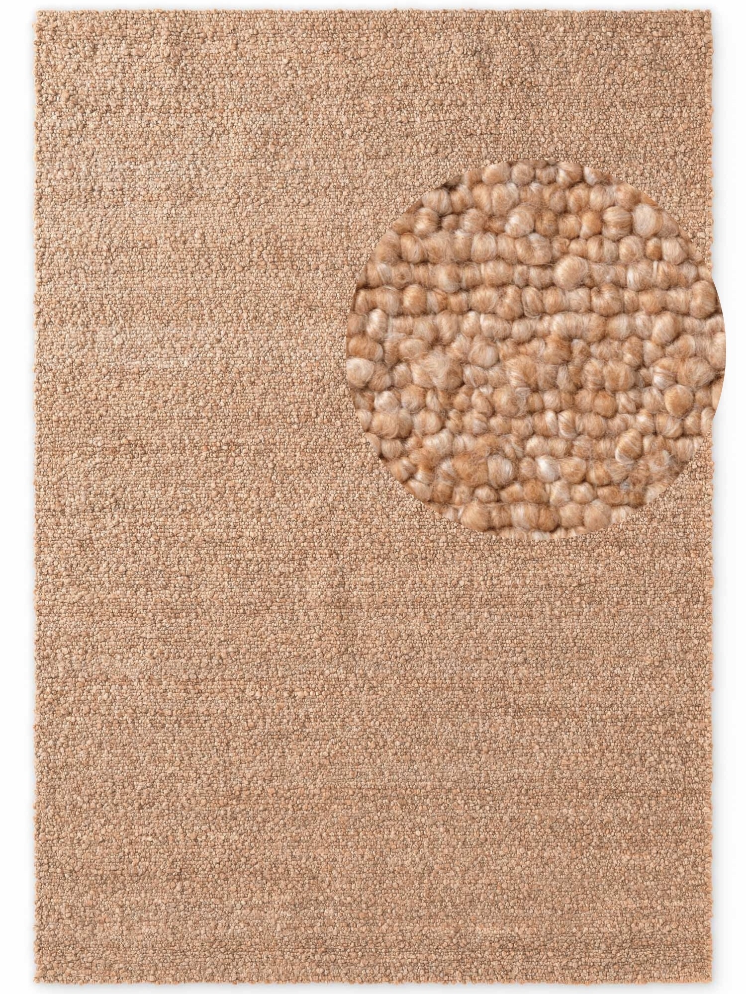 Ted Baker Portobello Handwoven Soft Plain Living Room Rug in Beige | Size: 120cm x 170cm
