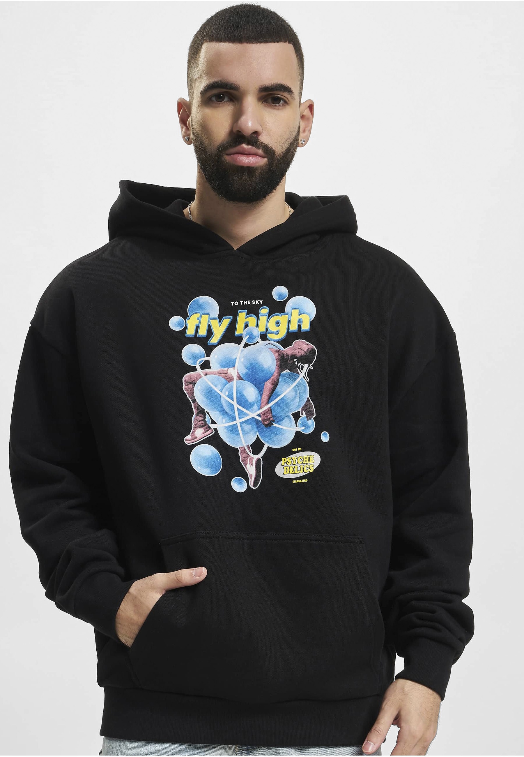 MisterTee Kapuzenpullover »MisterTee Herren Psychadellic Heavy Oversize Hoody« 1 Stk.