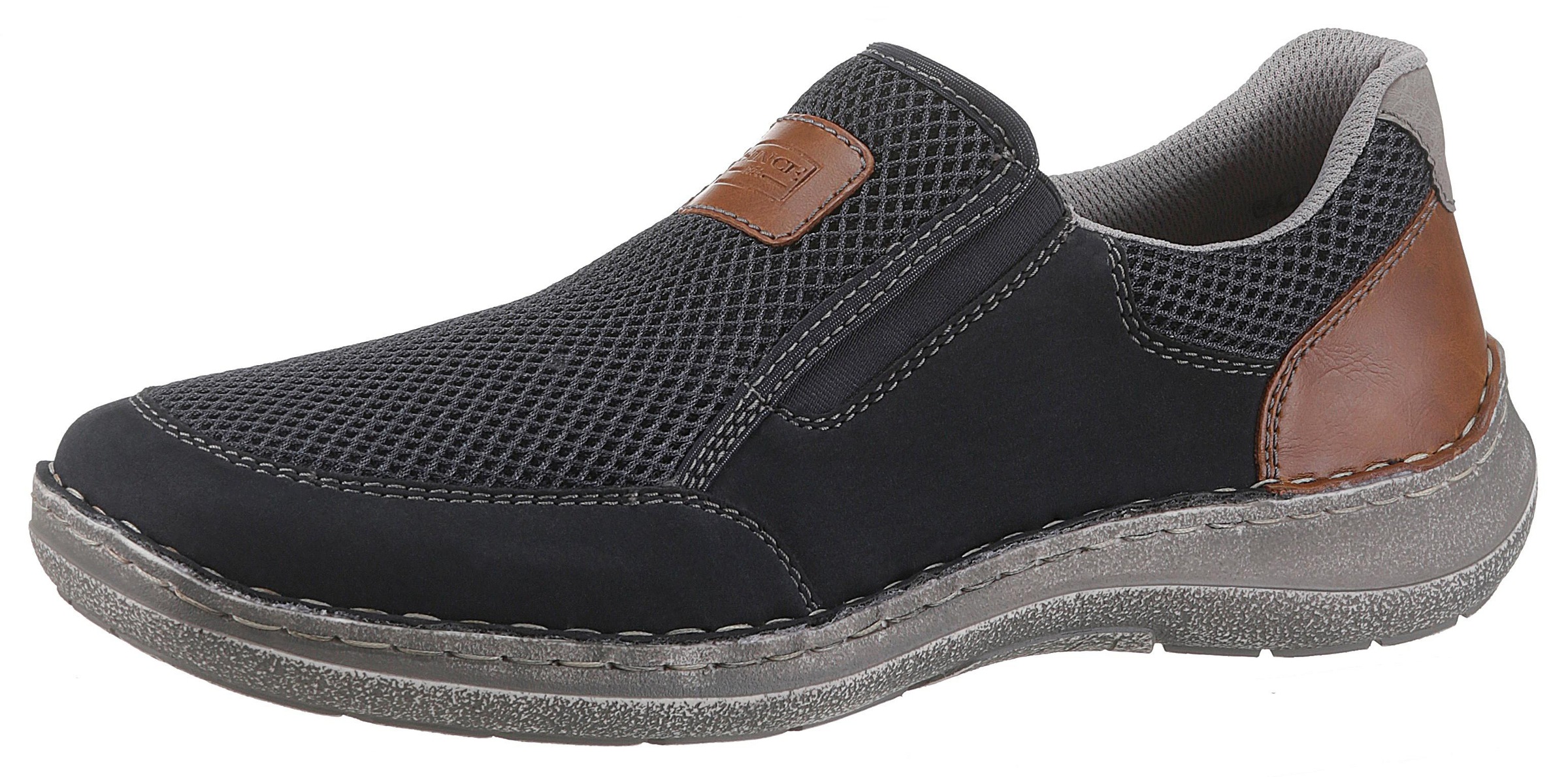 Rieker Slipper, Halbschuh, Freizeitschuh, Schlupfschuh mit luftigem Mesh