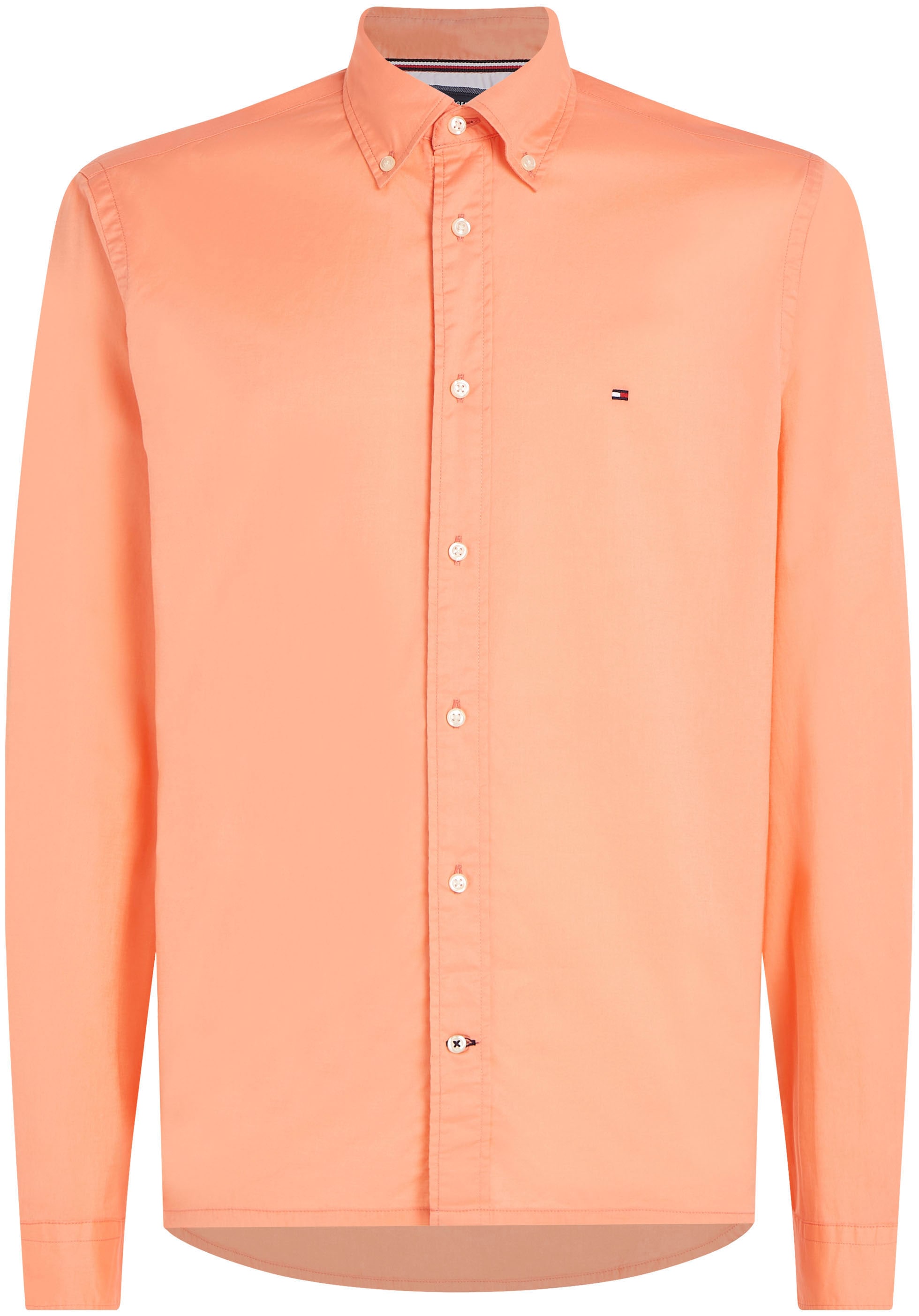 Tommy Hilfiger Langarmhemd »FLEX POPLIN RF SHIRT«, mit Tommy Hilfiger Labelschild innen an der Knopfleiste