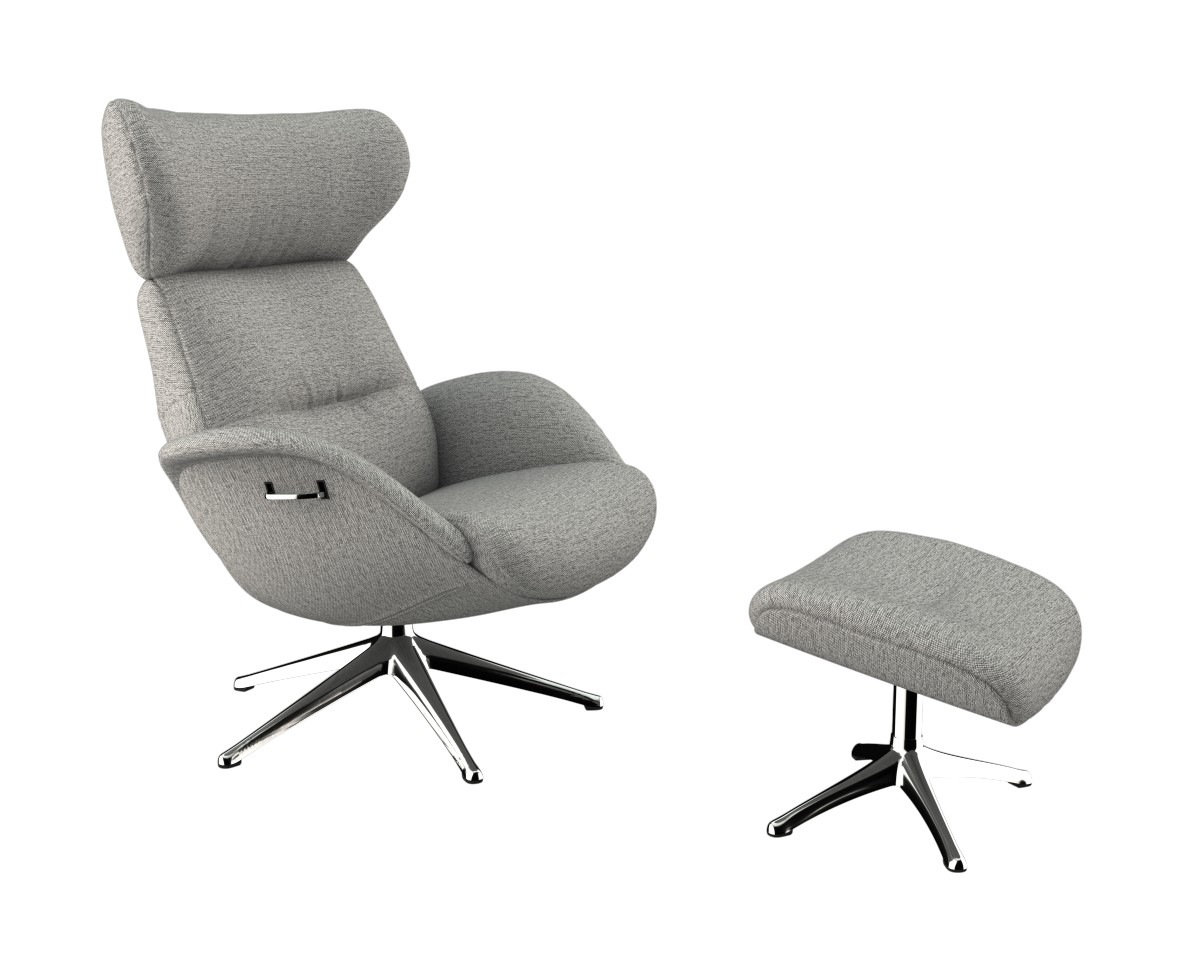 FLEXLUX Relaxsessel »More, Funktionsessel, Polstersessel, Armlehnensessel, TV-Fernsehsessel«, Premium Komfort, Rücken- und Kopfteilverstellung, Drehbar, Fuß Alu