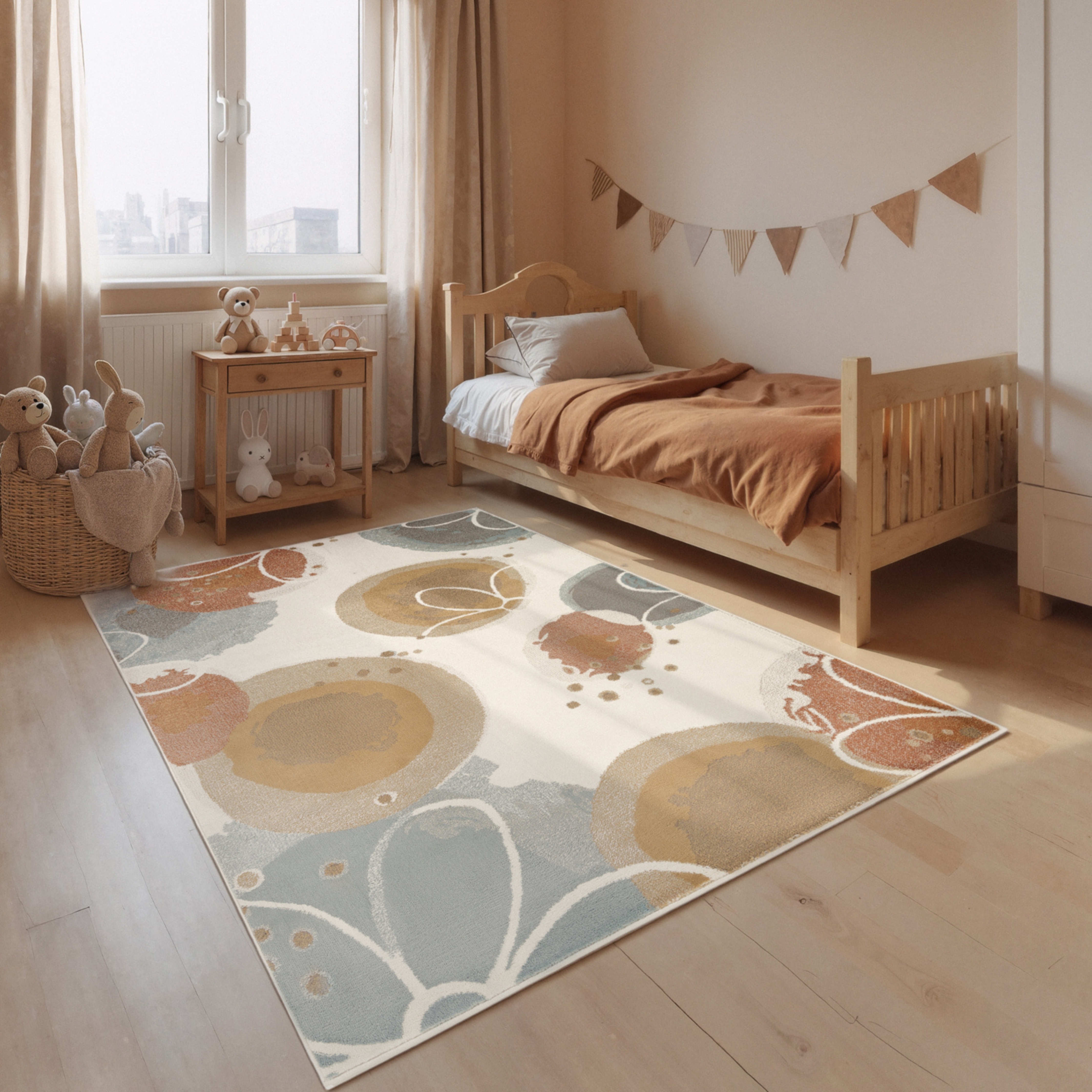 HANSE Home Kinderteppich "Marigold" rechteckig 10 mm Höhe Pflegeleicht, Weich, Kinderzimmer, Spielteppich, Spielunterlage