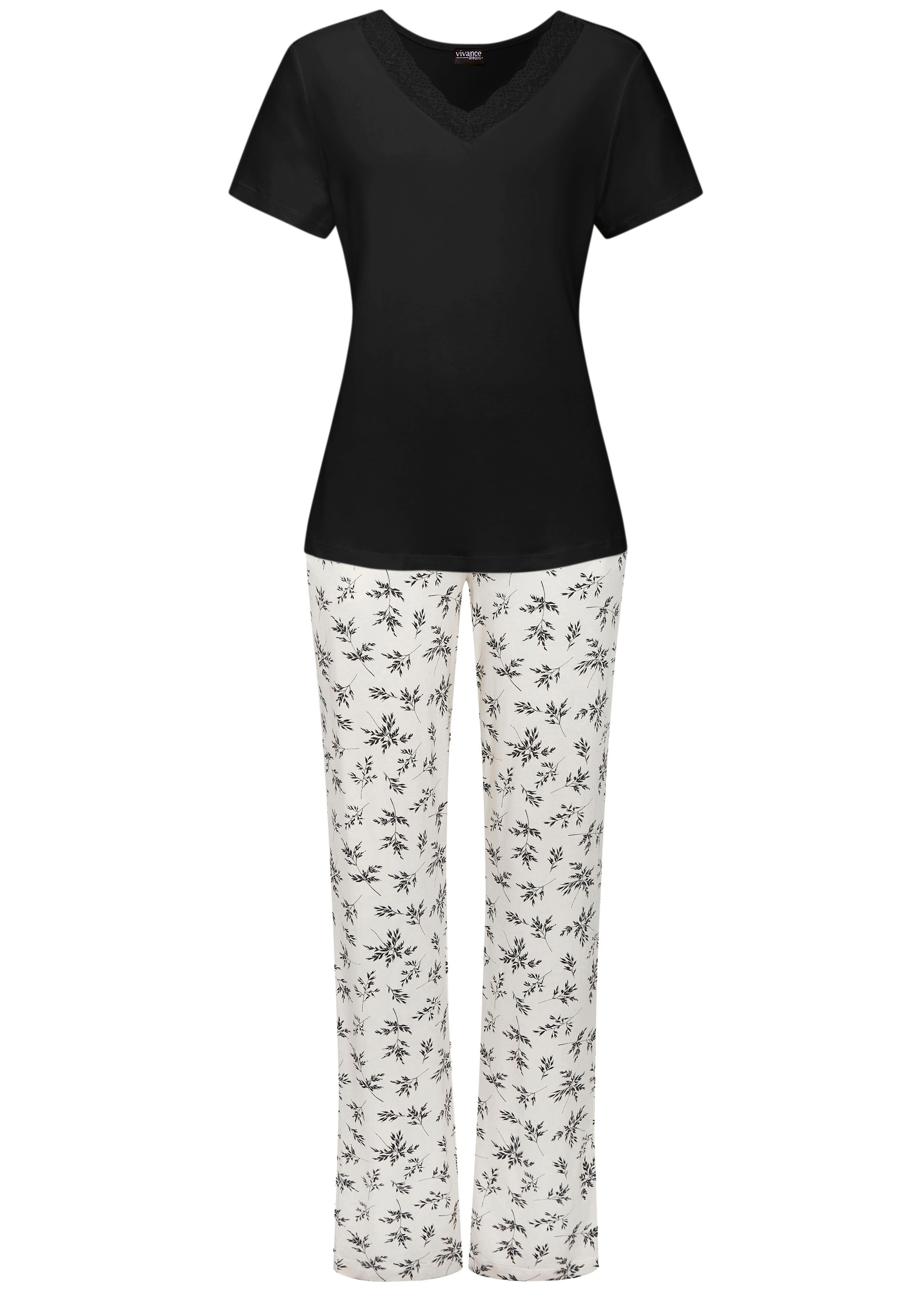 Vivance Dreams Pyjama, 2 Stk. mit süßem Blumen-Print günstig online kaufen