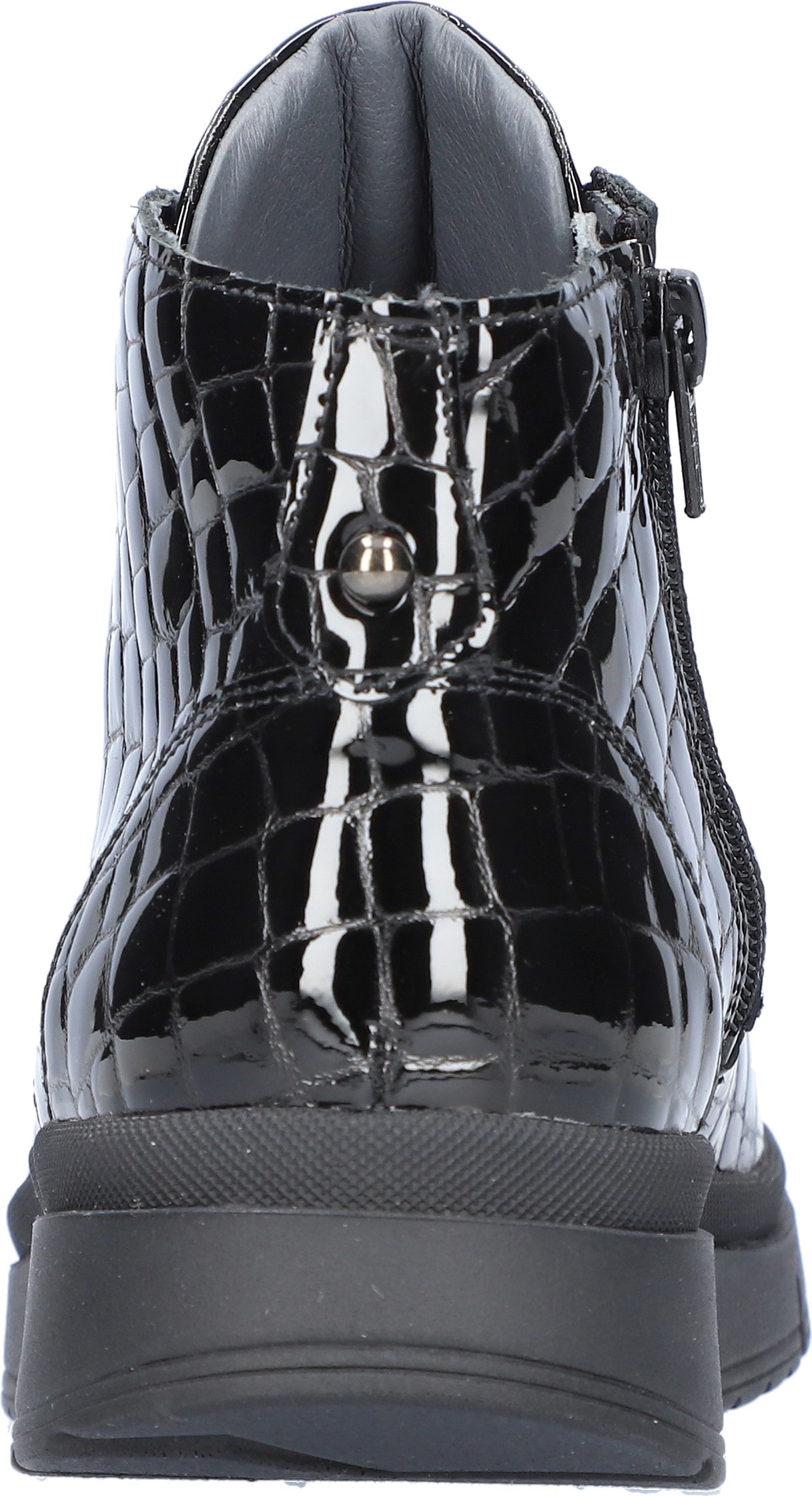 Waldläufer Schnürstiefelette »H-PINA«, Schnürboots, High Top Sneaker, in Lack-Kroko-Optik, Komfortweite H