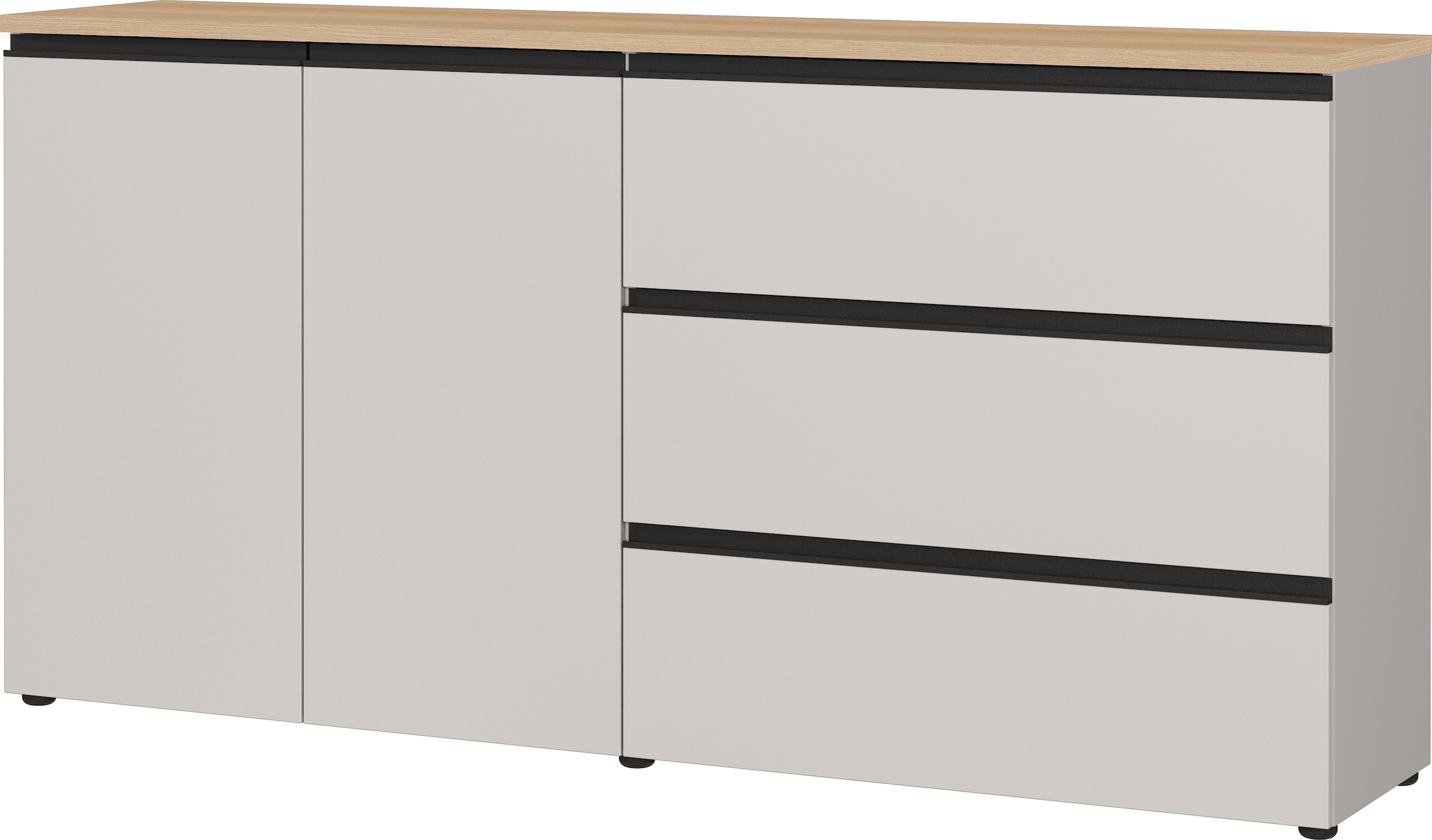 GERMANIA Sideboard "Cormano" Sideboard mit zwei Türen und drei Schubkästen