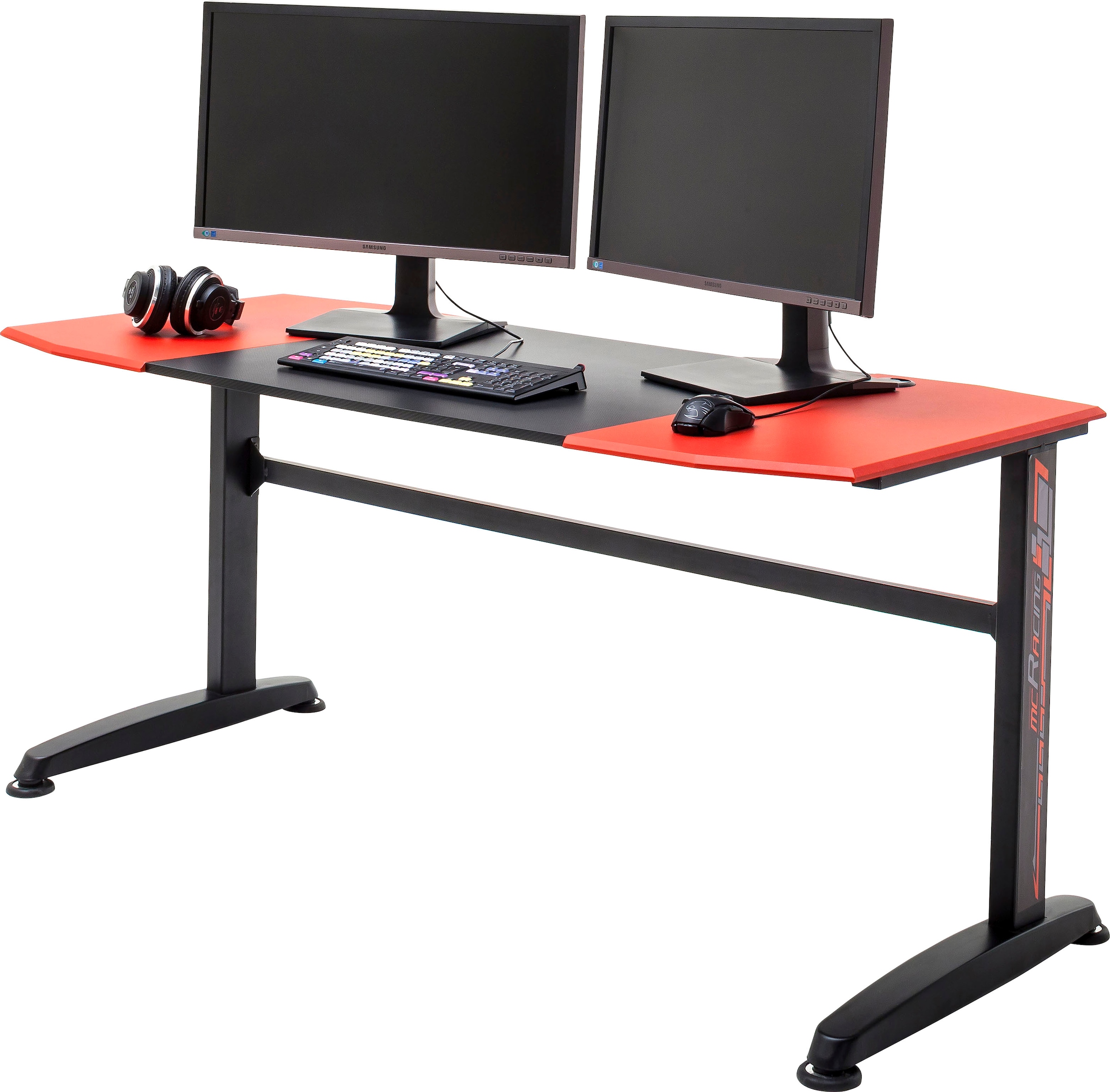 MCA »mcRacing«, furniture Game Gamingtisch bestellen Desk | BAUR mcRacing, Schwarz Schwarz-Rot-