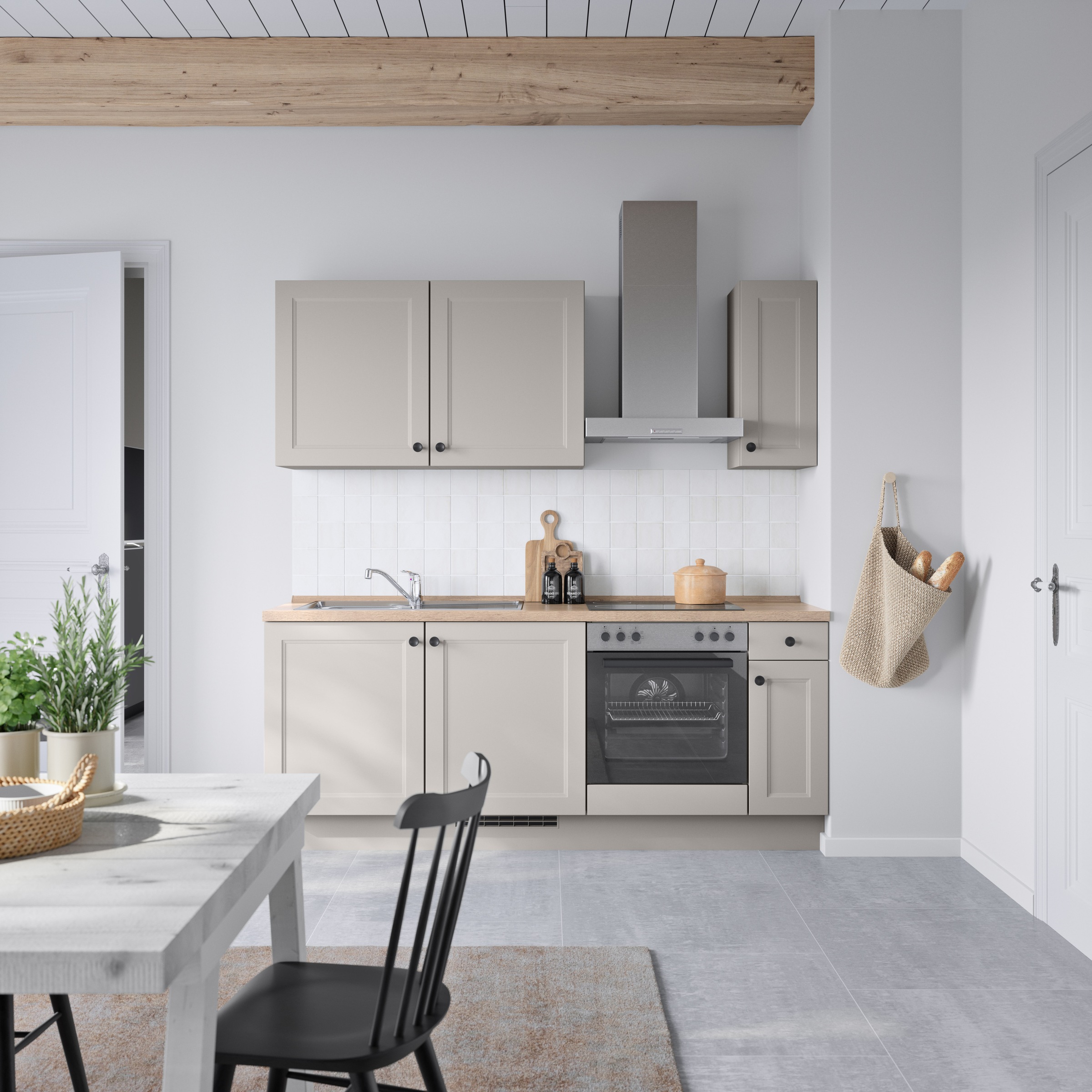 nobilia® Küchenzeile »"Cascada I"«, vormontiert, Ausrichtung wählbar, Breite 210 cm, wahlw. mit E-Geräten