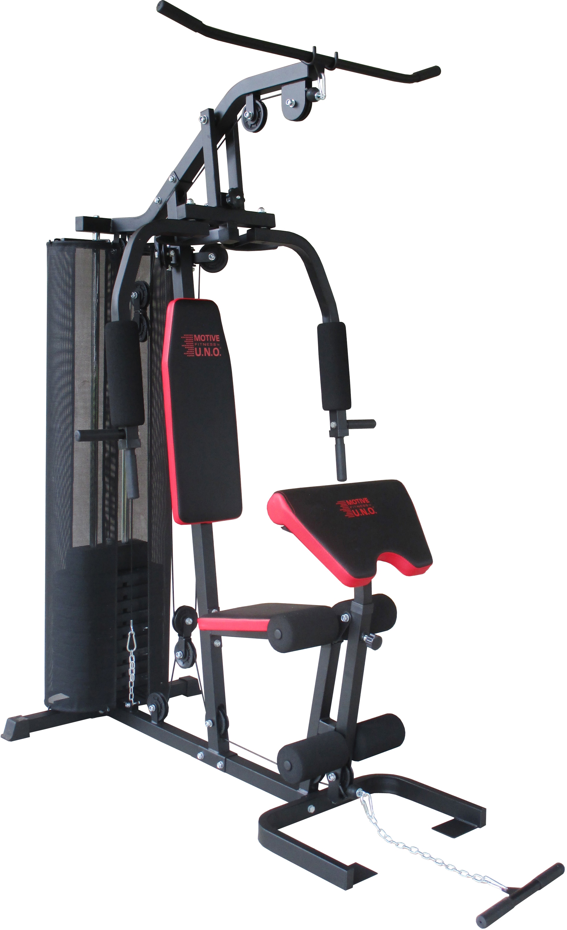 MOTIVE FITNESS by U.N.O. Kraftstation "Multi-Gym Smart", 10 Gewichtsblöcke, (Butterflystange, Latzug, Ruderfunktion und 