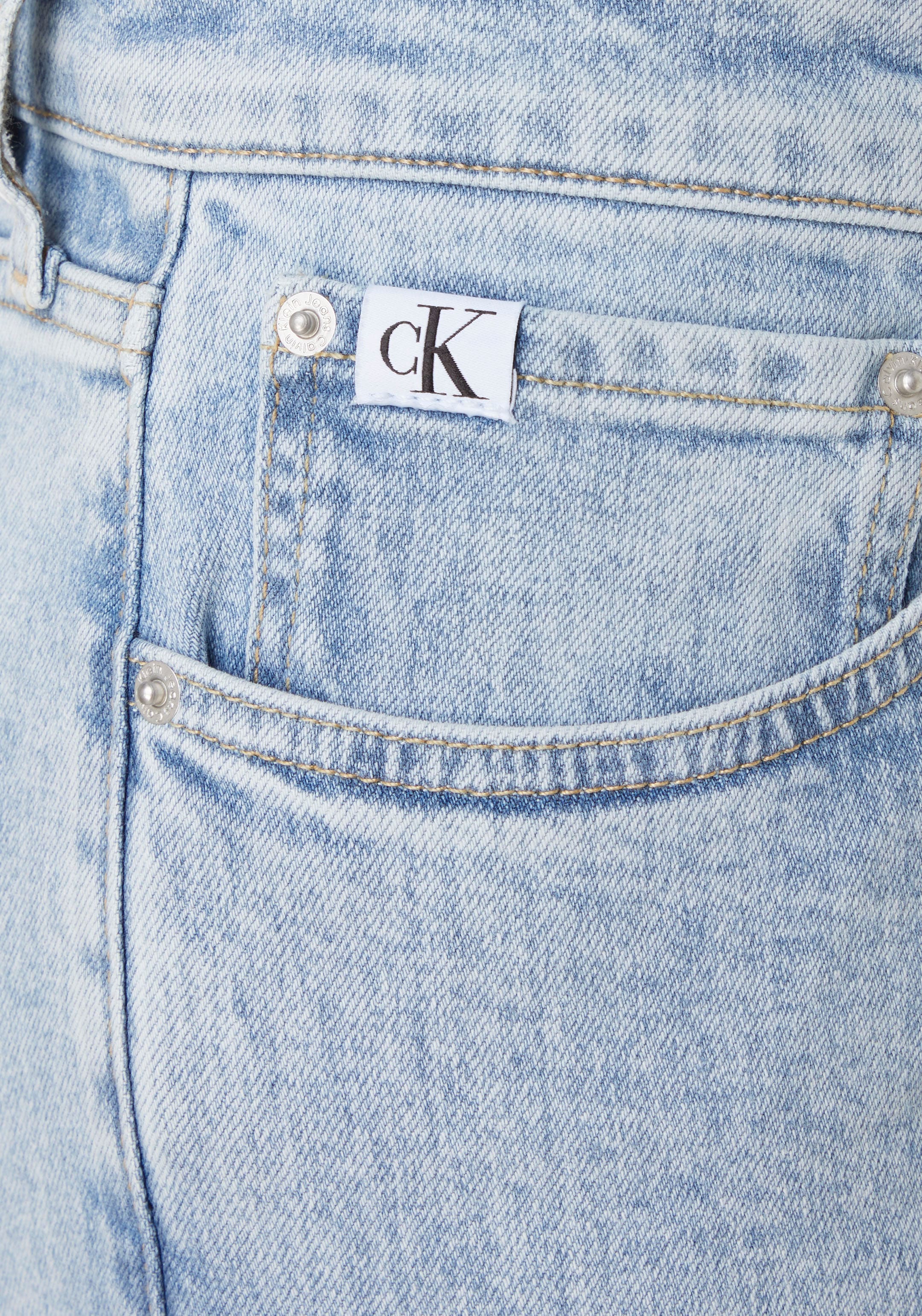 TAPER«, Klein bestellen Klein ▷ mit Leder- Jeans BAUR | »SLIM Badge Calvin Calvin Tapered-fit-Jeans
