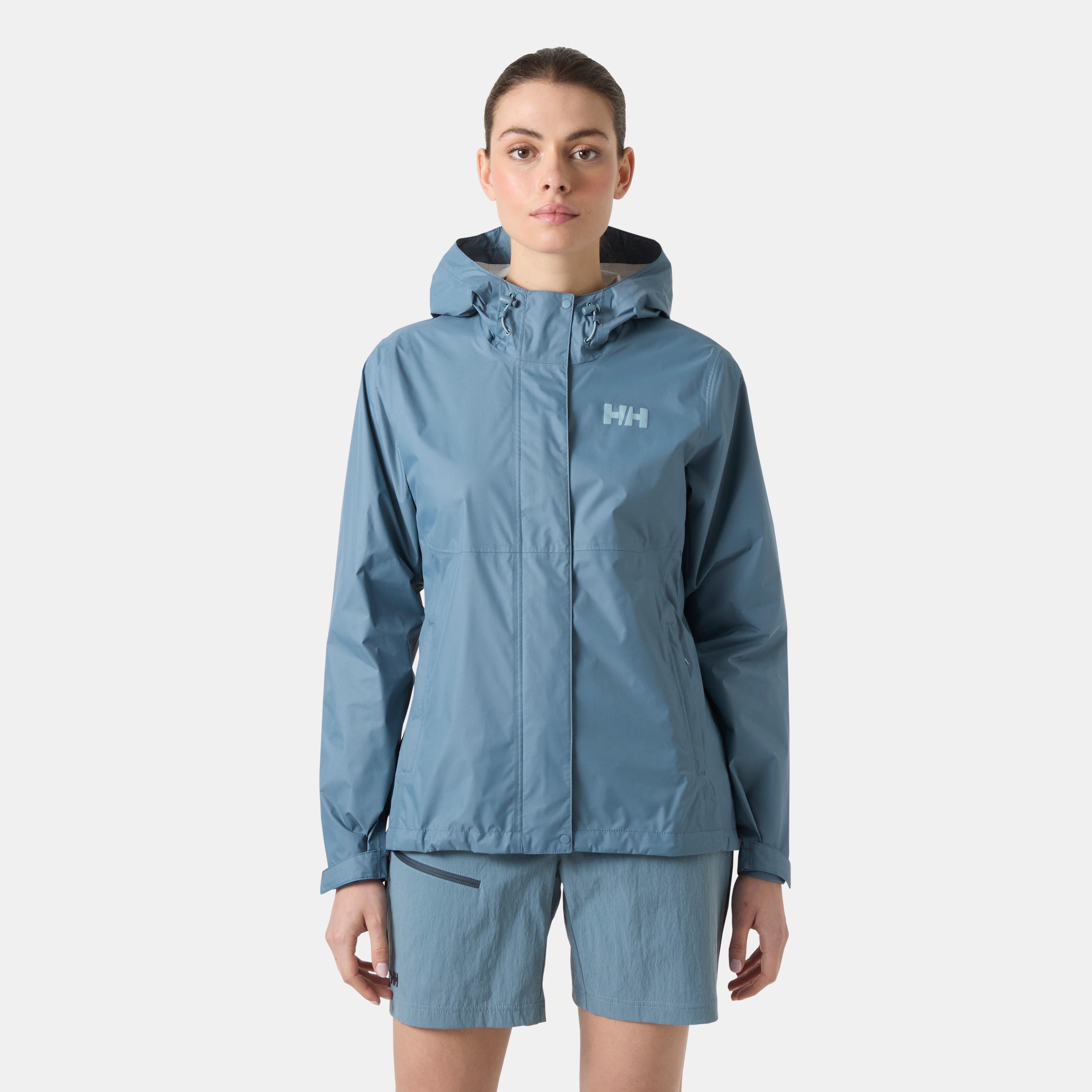 Helly Hansen Funktionsjacke "W LOKE JACKET" mit Kapuze mit Kapuze, wind- und wasserdicht, atmungsaktiv, hüftlang
